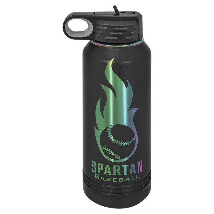 Personalized 32 oz Stainless Steel Powder Coated Insulated Sport Water Bottle Polar Camel