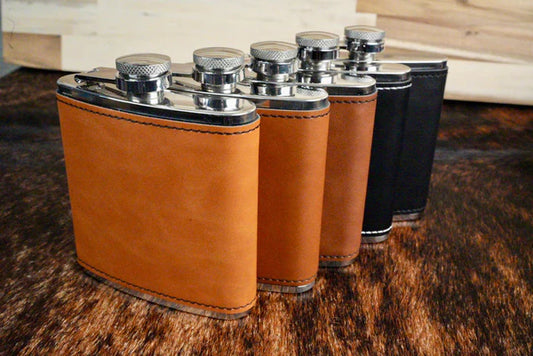 6oz. Hip Flasks: Heritage Collection Premium Leatherette