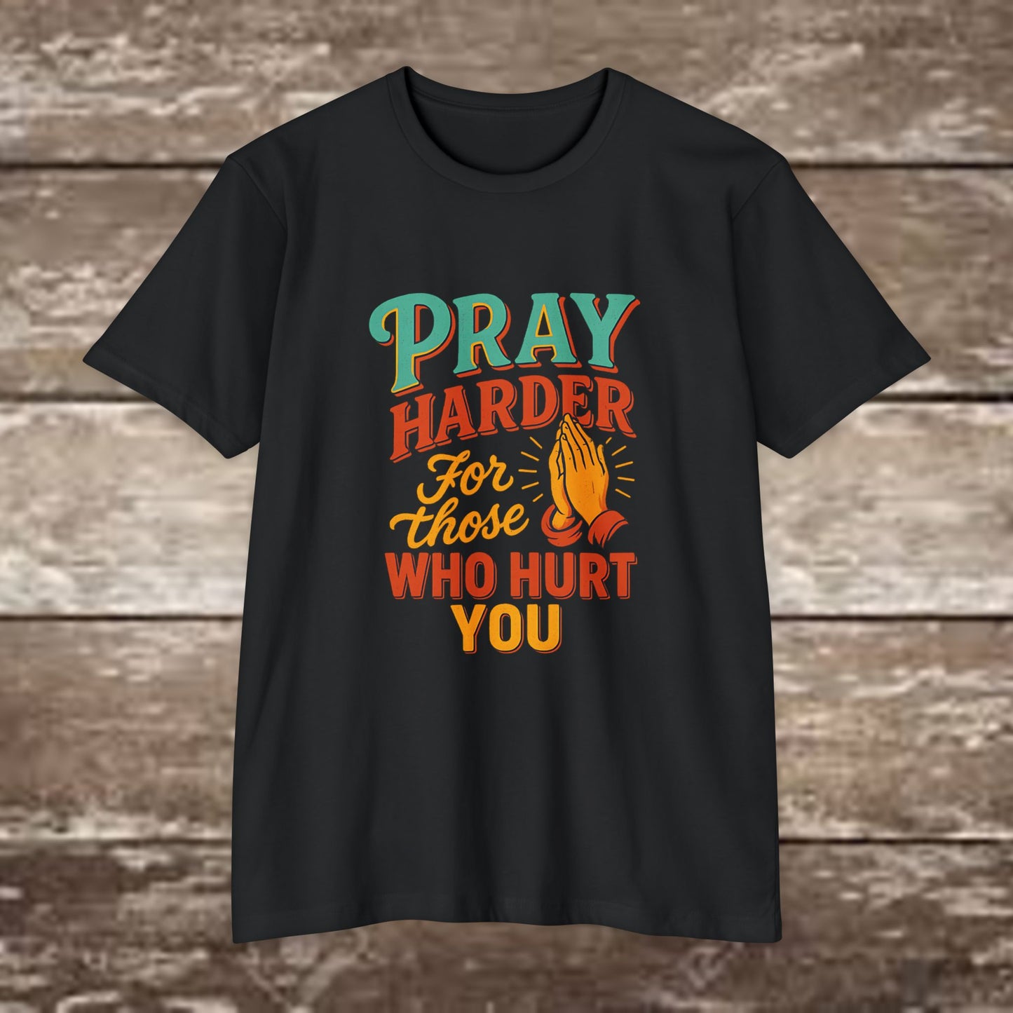 “Pray Harder” Christian Streetwear Tee – Next Level 6210 Premium Fitted Shirt