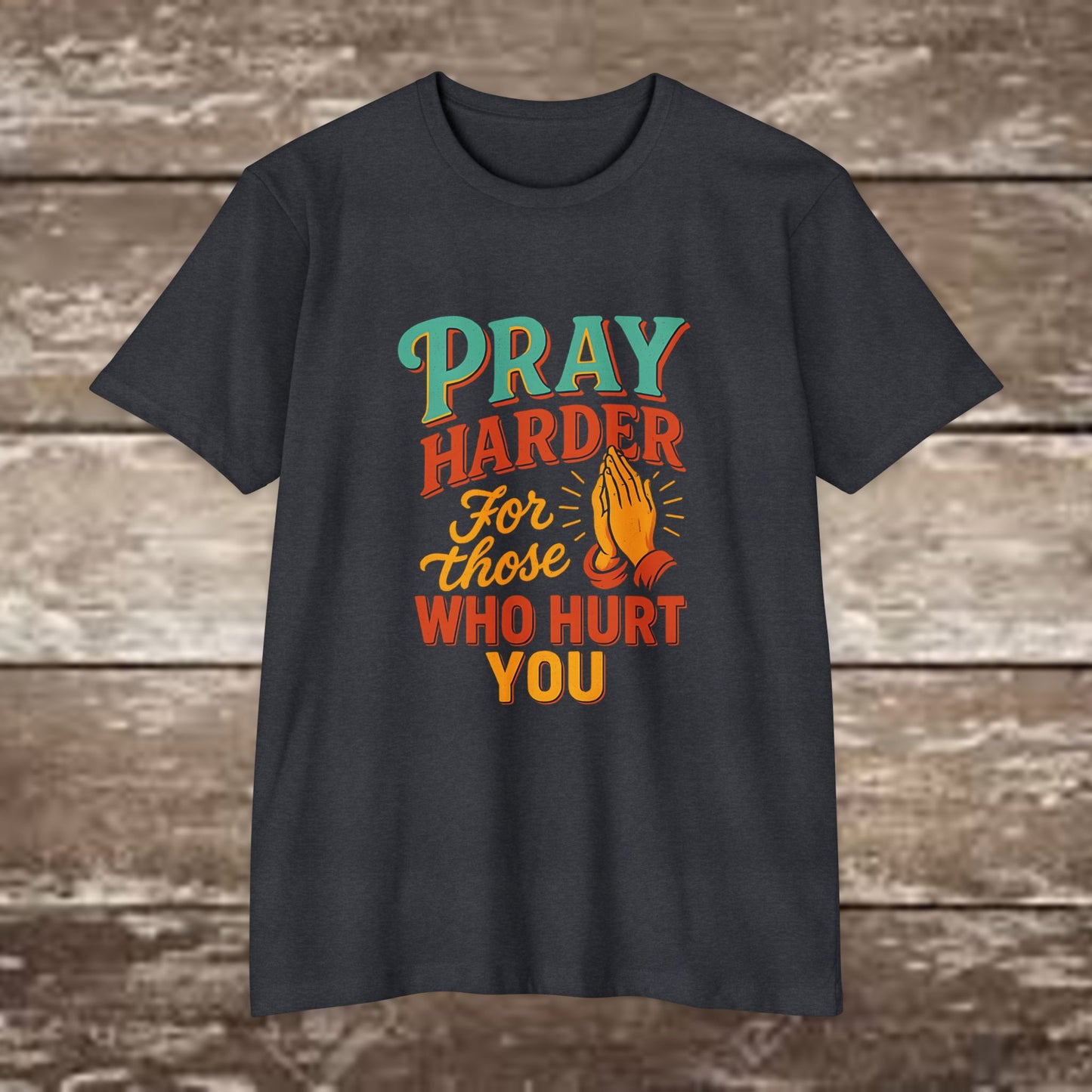 “Pray Harder” Christian Streetwear Tee – Next Level 6210 Premium Fitted Shirt
