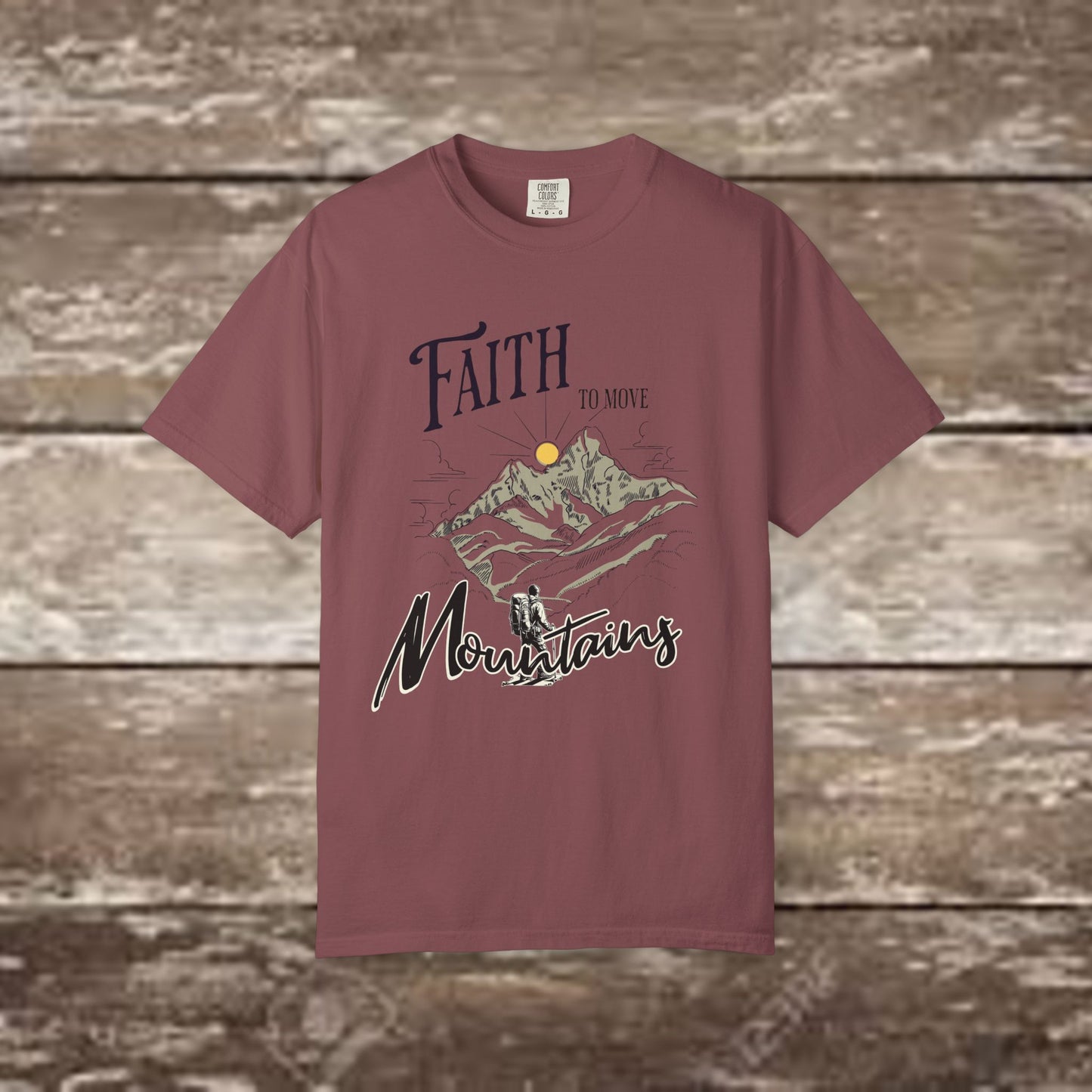 Faith to Move Mountains – Comfort Colors 1717 Christian Graphic Tee