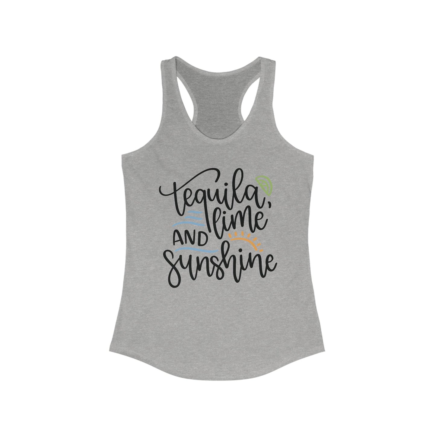 Tequila, Lime and Sunshine Tank Top - Summer Vibes, Beachwear, Gift for Her, Vacation Apparel, Drinking Party Top