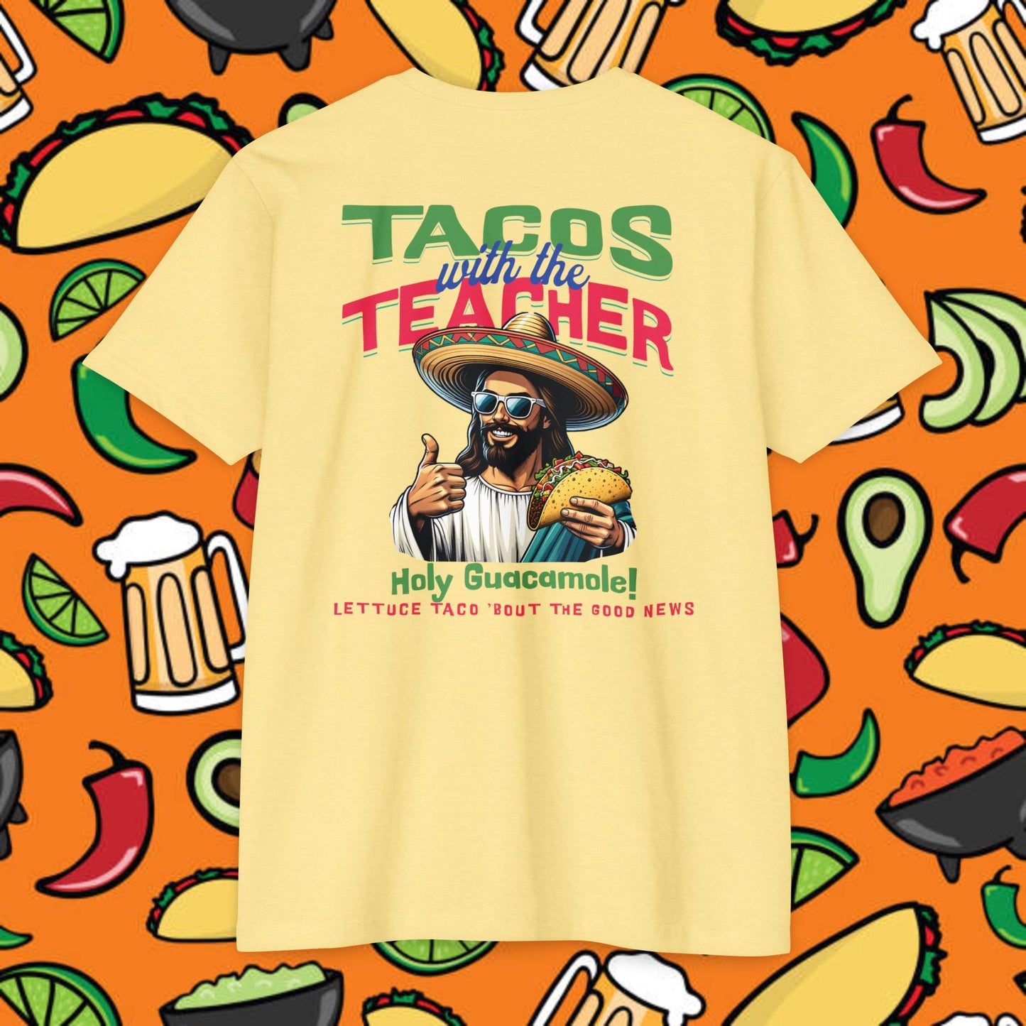 Fun Taco Jesus T-Shirt | Taco Lover's Gift, Cute Teacher Appreciation Tee, Funny Gift, Casual Wear, Taco Tuesday Shirt