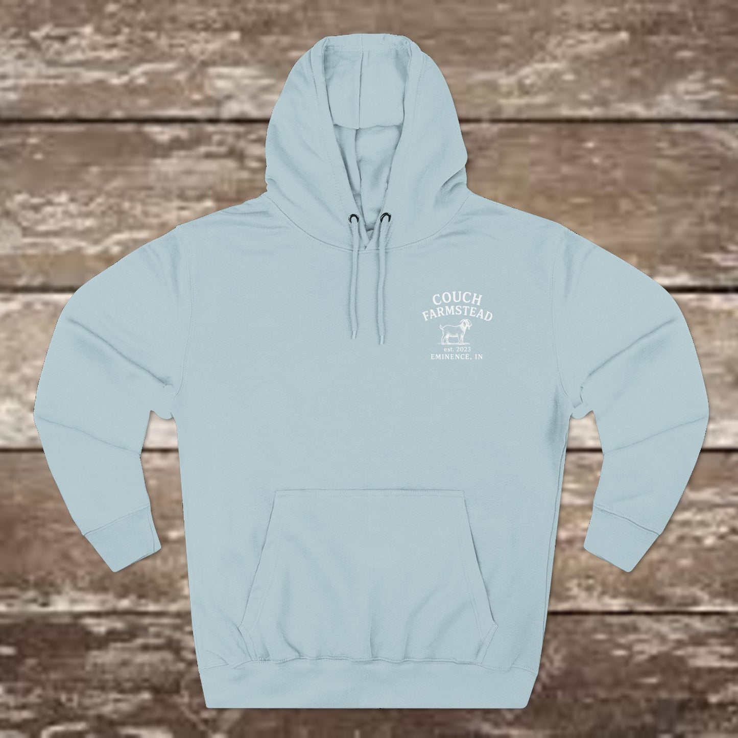 Couch Farmstead Hoodie — Vintage Goat Farm Logo Pullover