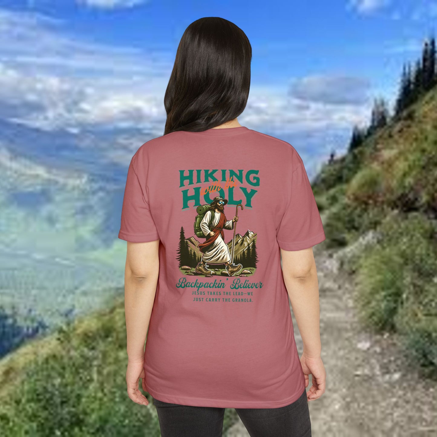 Hiking Holy Unisex T-Shirt – Faith-Inspired Outdoor Adventure Tee