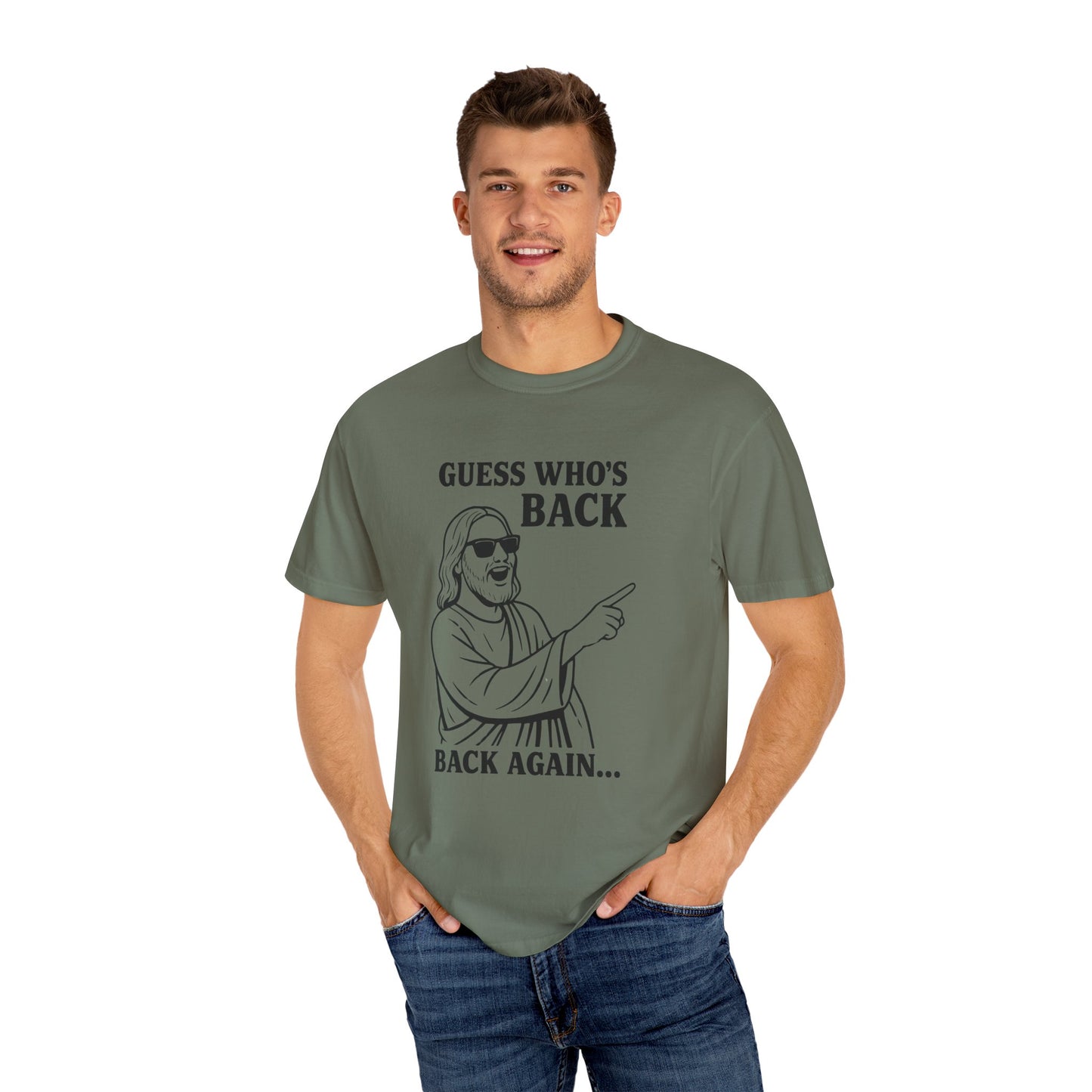 Funny Unisex T-Shirt, "Guess Who's Back" Graphic Tee, Cool Casual Wear, Gift for Friends, Meme Shirt