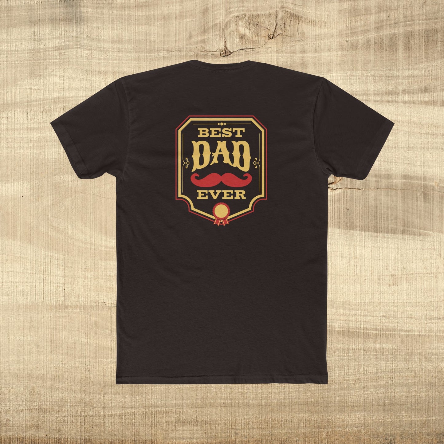Best Dad Ever Shirt Funny Fathers Day Gift Mustache Award Dad Tee