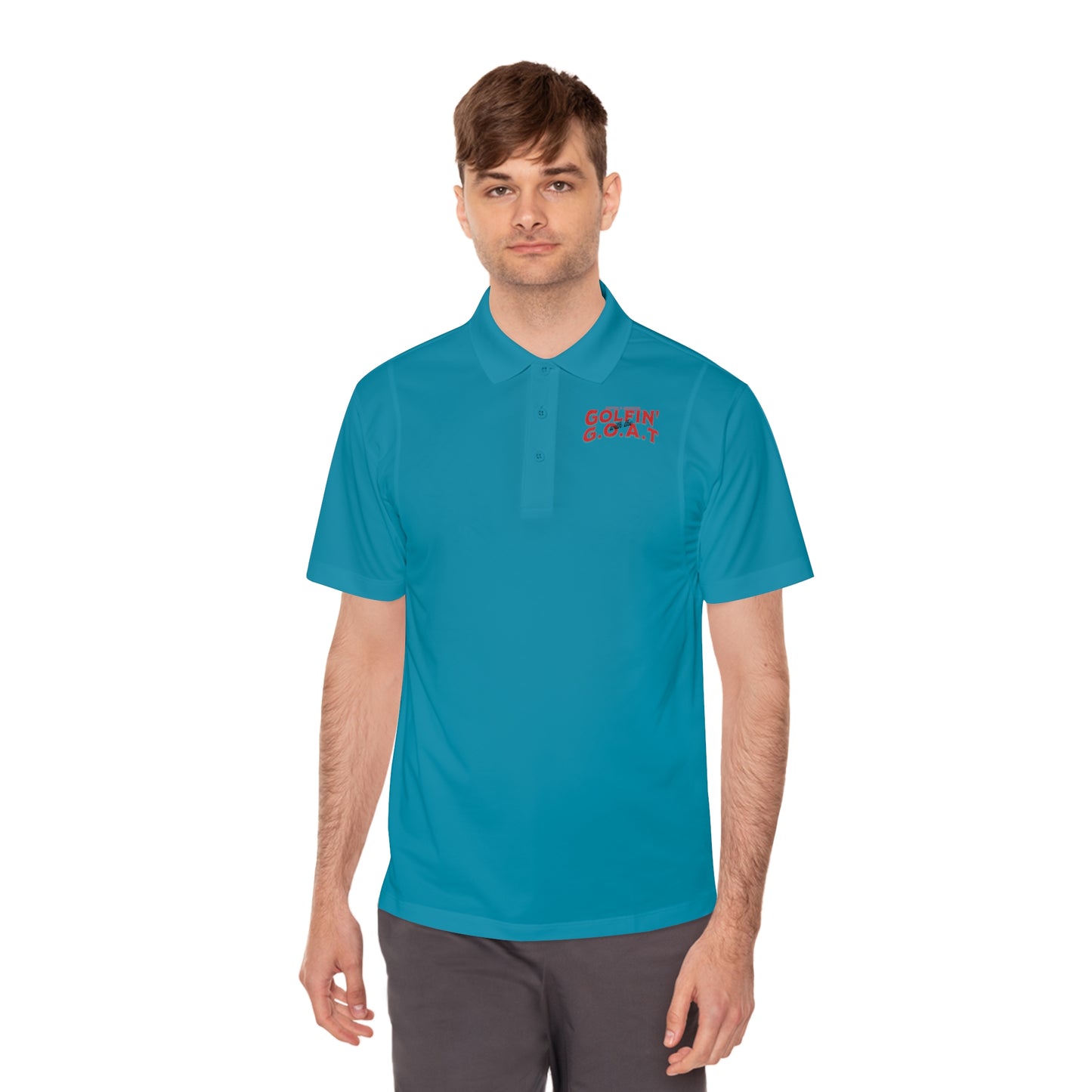 Golfing with Jesus Polo Shirt — Men's Faith-Based Golf Polo