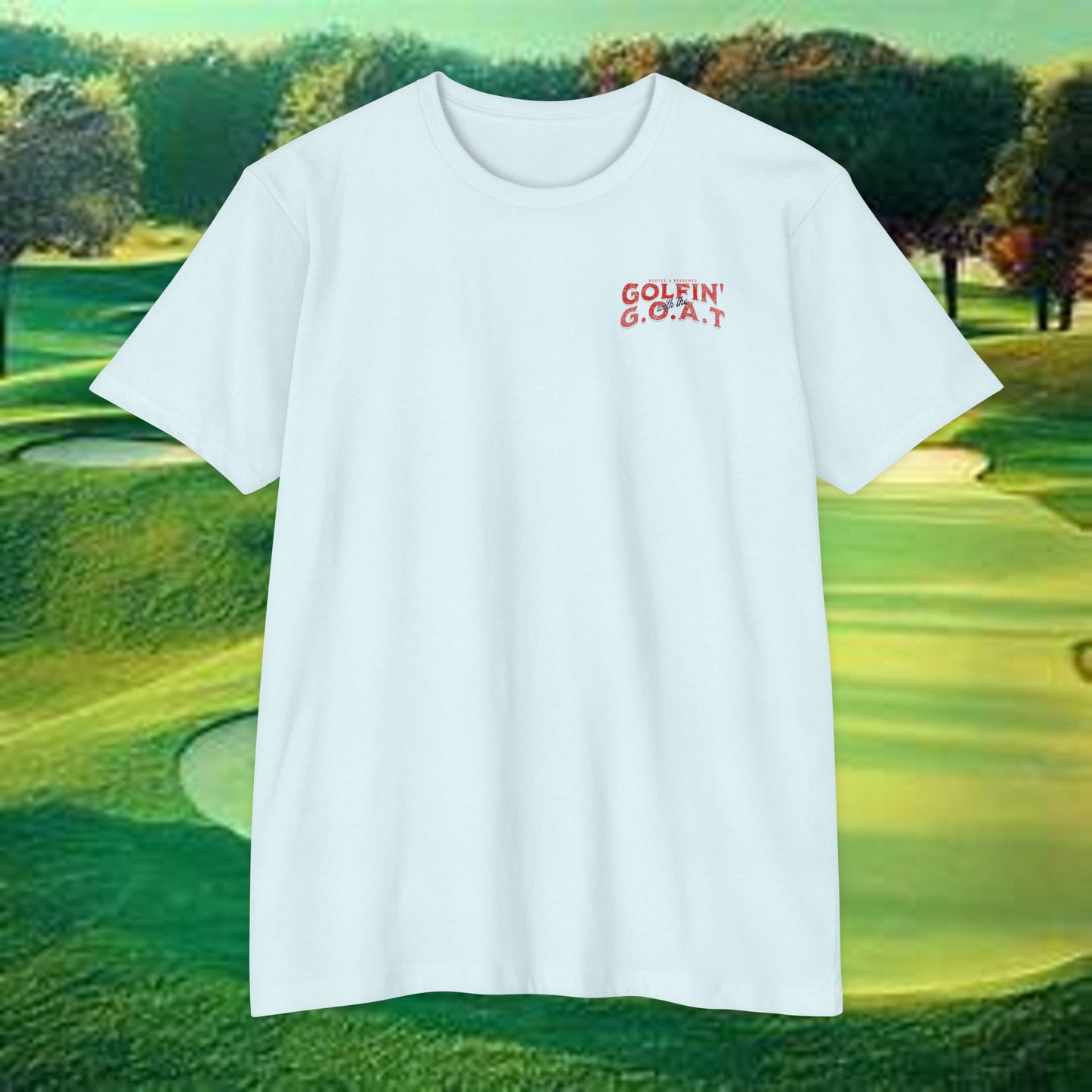 Golfin with the GOAT Tee  Jesus Golf Shirt, Mulligan Grace Christian Tee