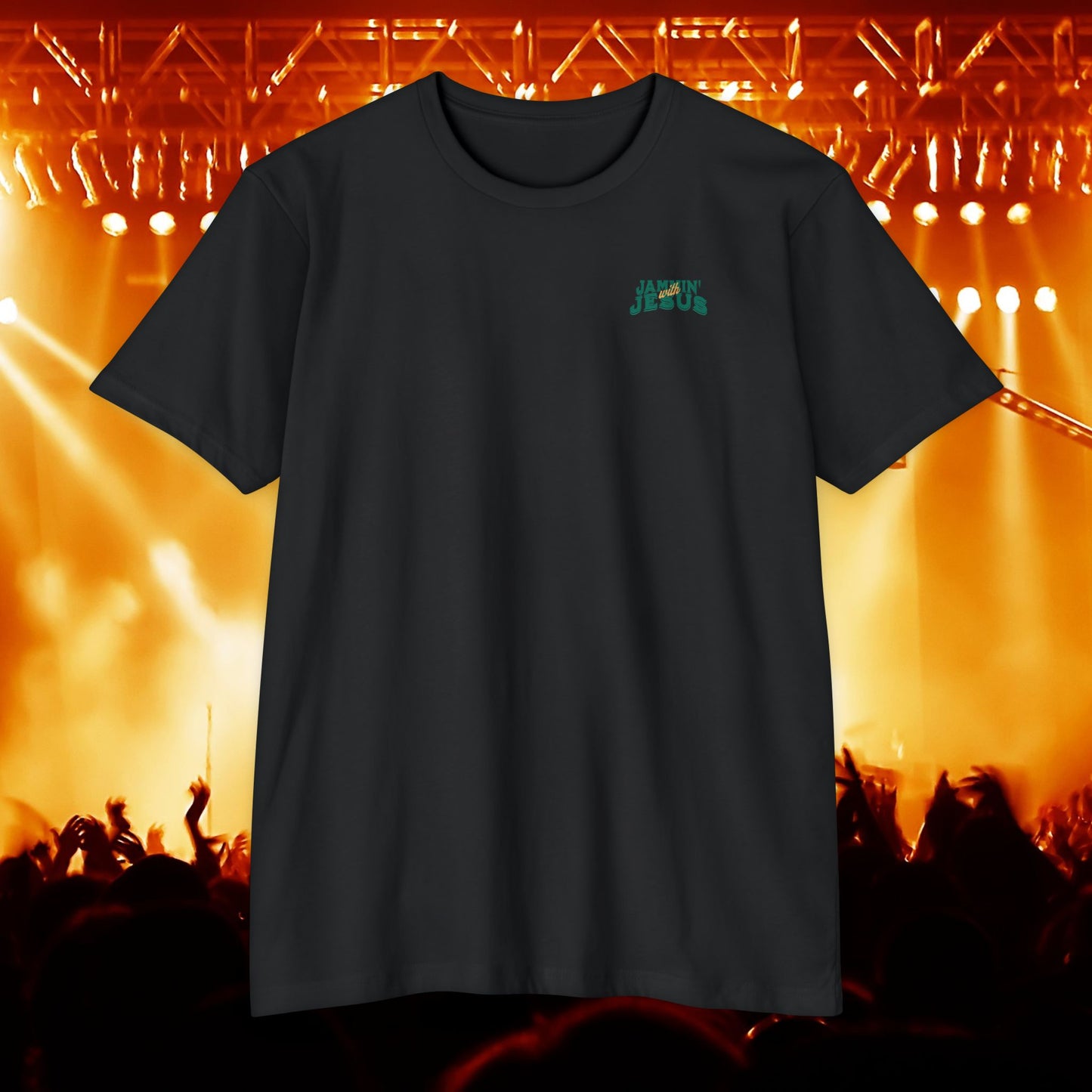 Jammin' Jesus Unisex CVC T-Shirt | Faith-Based Graphic Tee, Music Lover Gift, Casual Wear, Church Outing, Christian Apparel