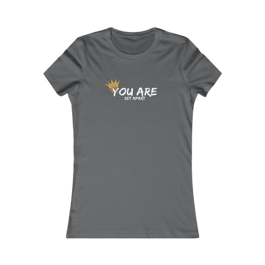 You Are Set Apart Tee | Women's Faith Shirt, Gold Crown Brush Script