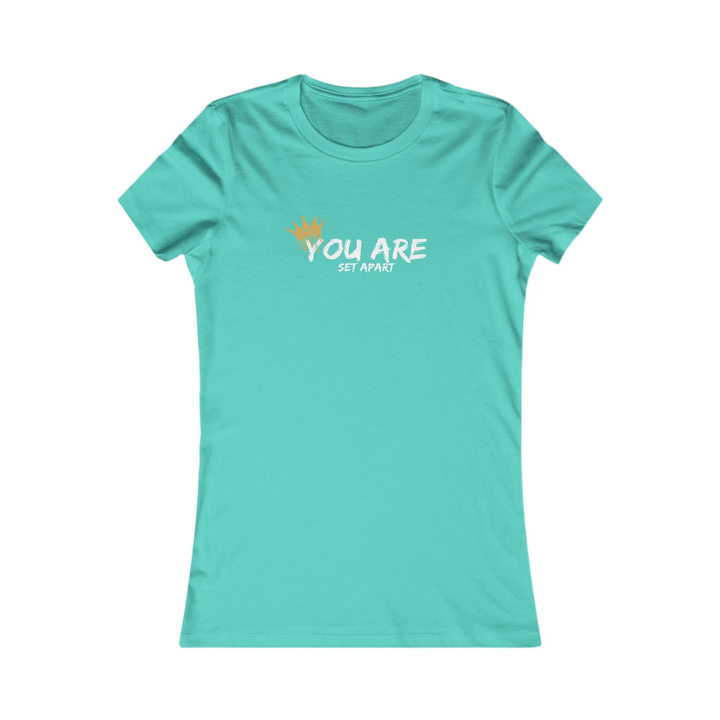 You Are Set Apart Tee | Women's Faith Shirt, Gold Crown Brush Script