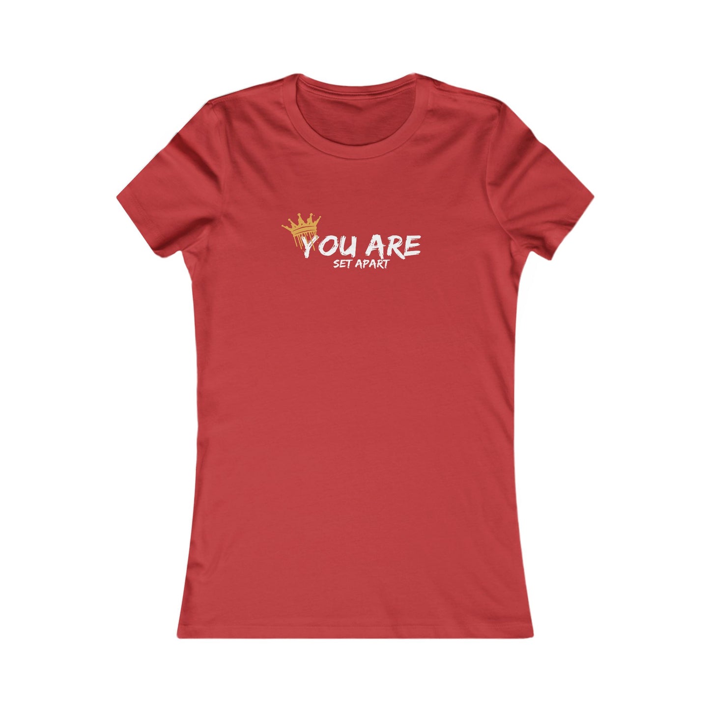 You Are Set Apart Tee | Women's Faith Shirt, Gold Crown Brush Script