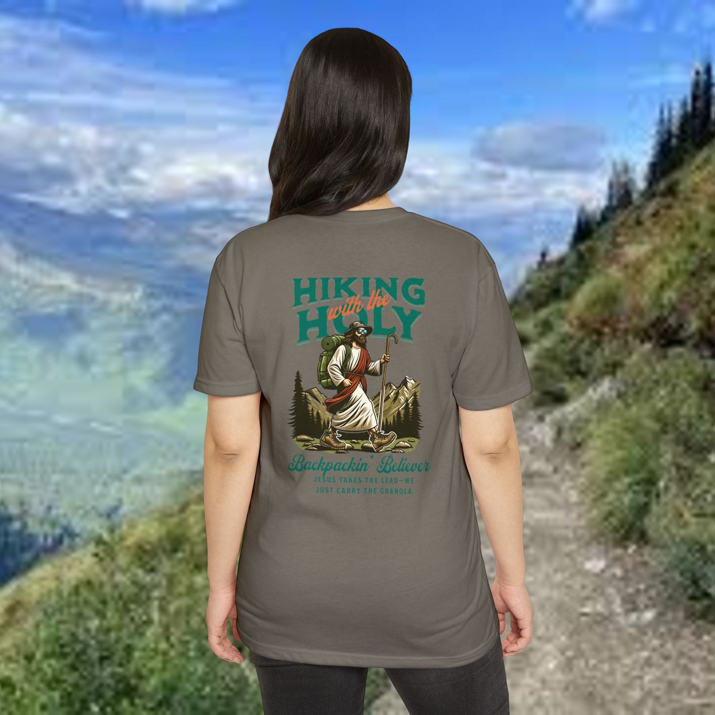 Hiking Holy Unisex T-Shirt – Faith-Inspired Outdoor Adventure Tee