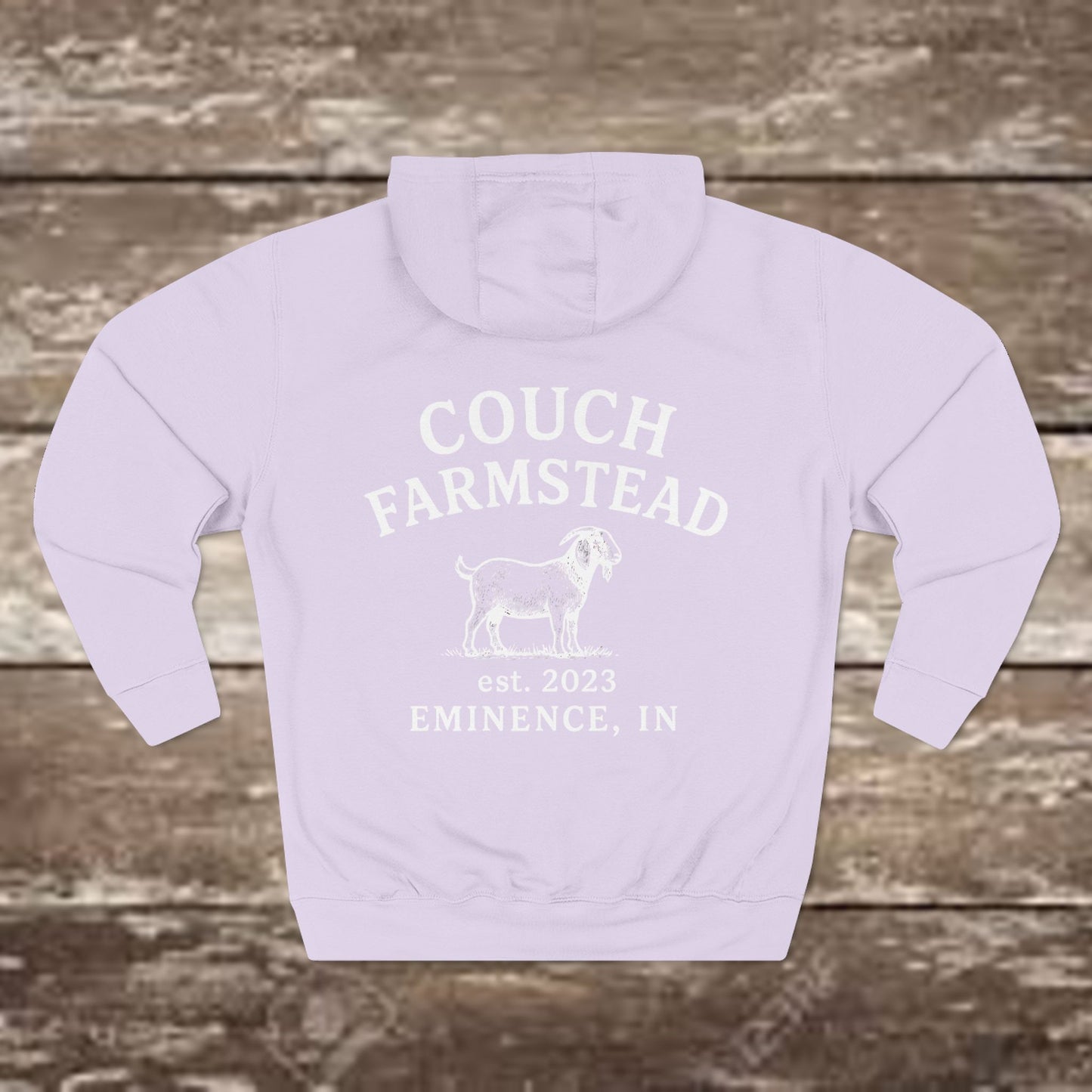 Couch Farmstead Hoodie — Vintage Goat Farm Logo Pullover