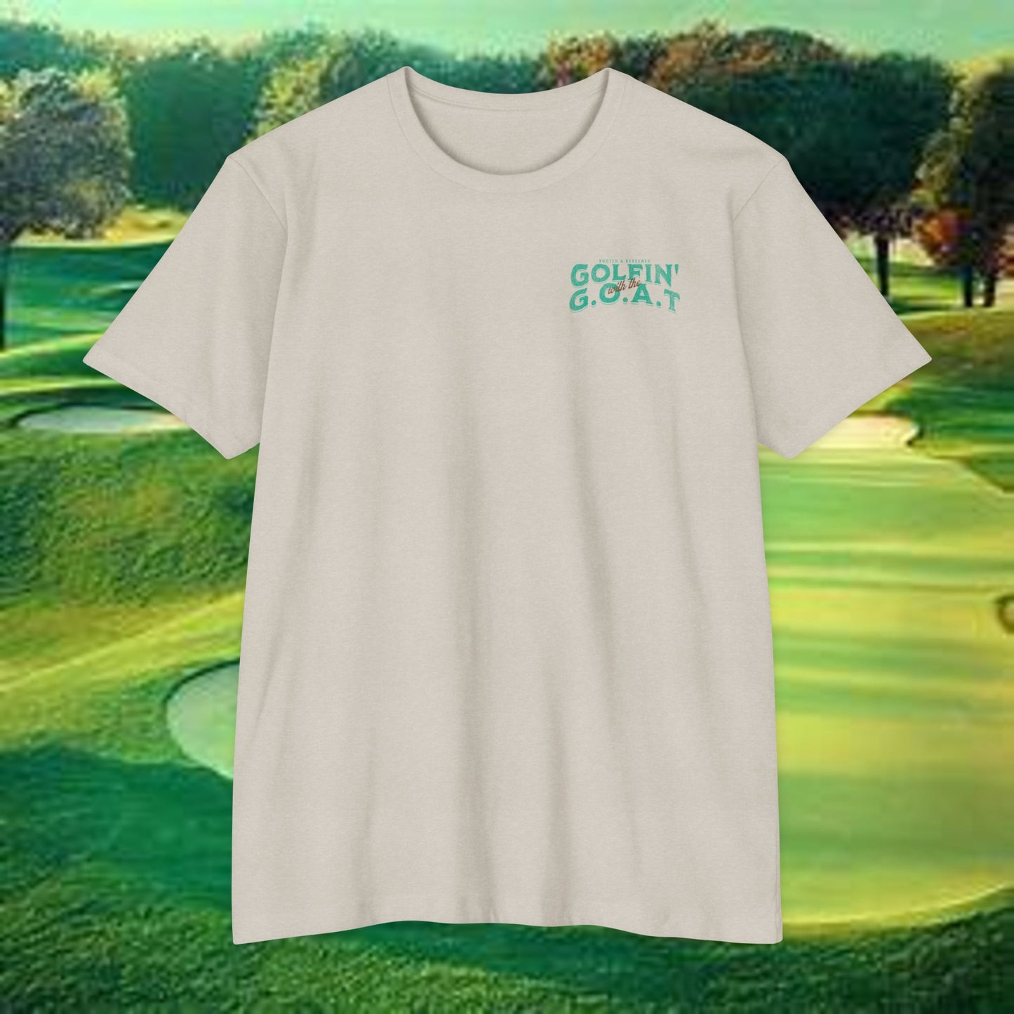Golfin’ with the GOAT Tee – Jesus Golf Shirt, Mulligan Grace Christian Tee