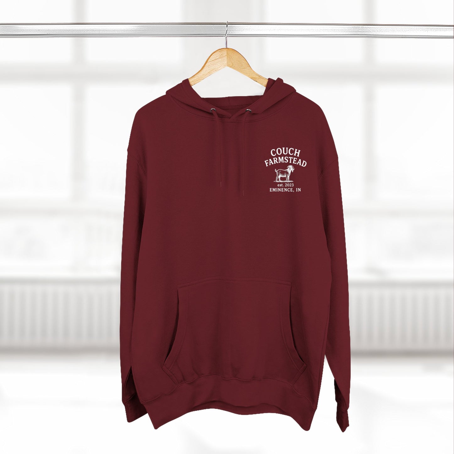 Couch Farmstead Hoodie — Vintage Goat Farm Logo Pullover