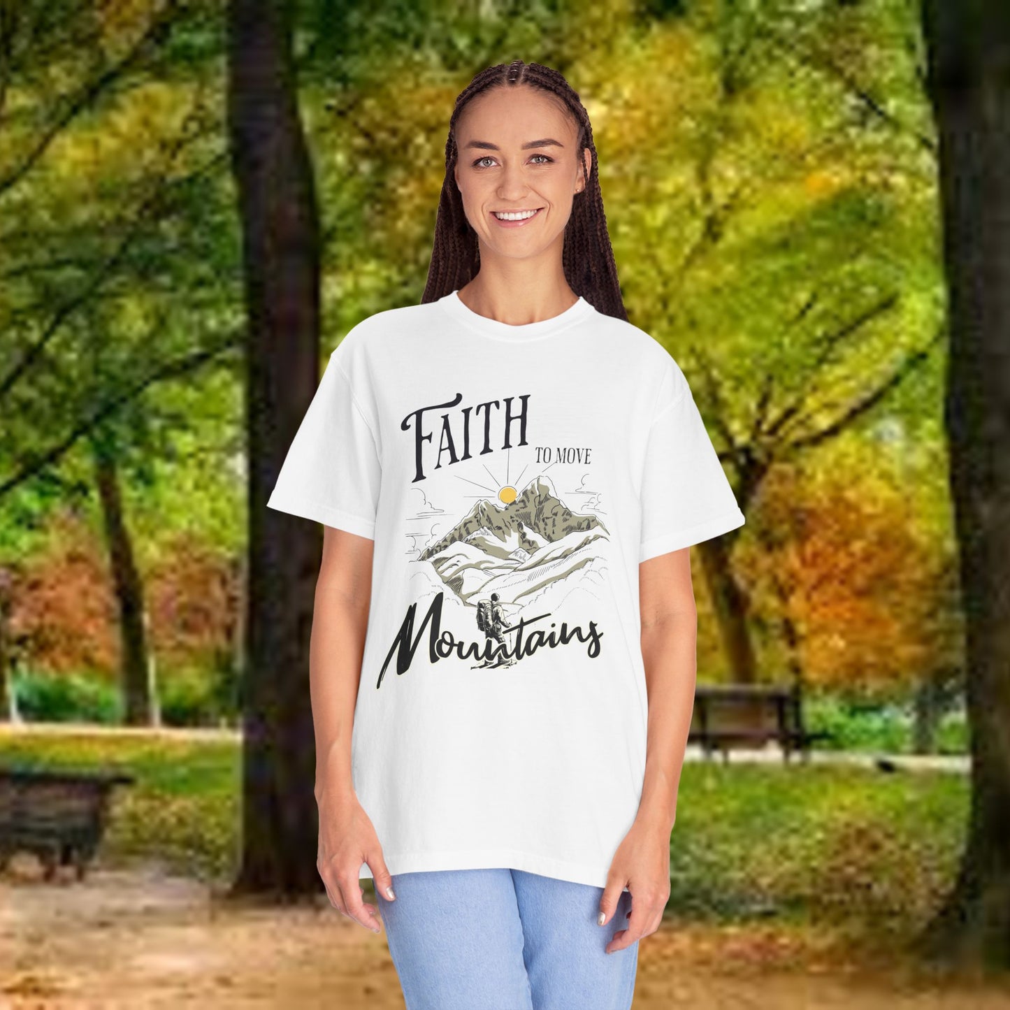 Faith to Move Mountains – Comfort Colors 1717 Christian Graphic Tee
