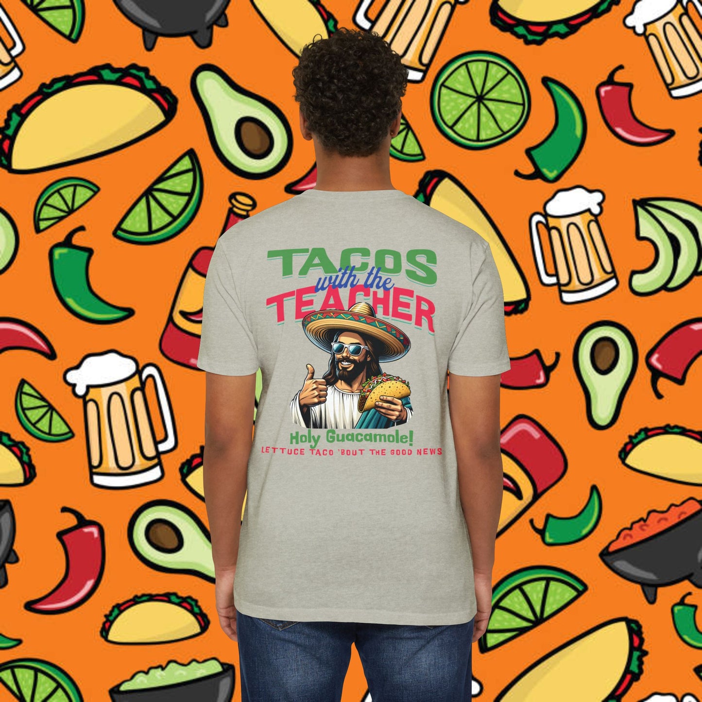 Fun Taco Jesus T-Shirt | Taco Lover's Gift, Cute Teacher Appreciation Tee, Funny Gift, Casual Wear, Taco Tuesday Shirt