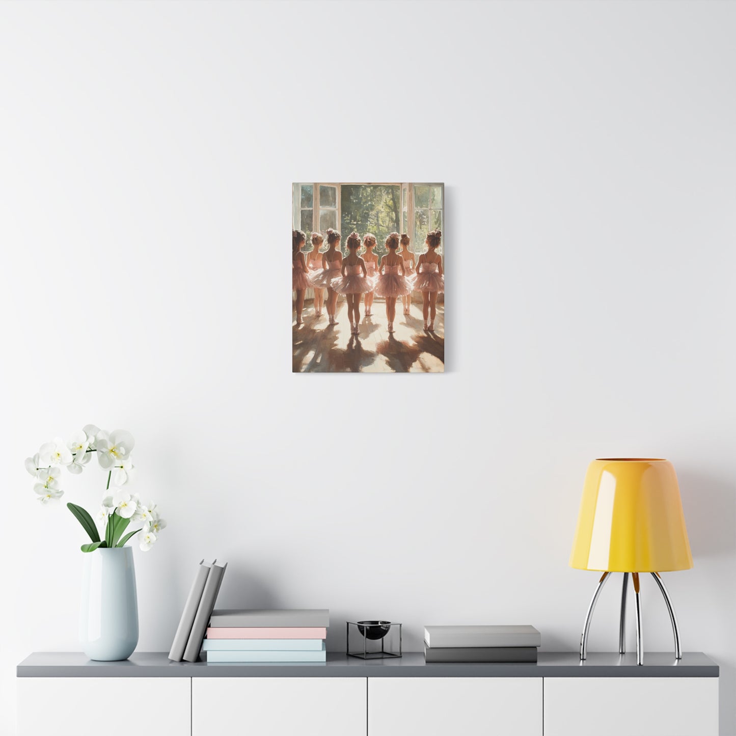 Ballet Dancers Wall Art Canvas Print, Perfect for Dance Studios, Kids Room Decor, Gift for Dancers and Ballet Lovers, Elegant Home Decor