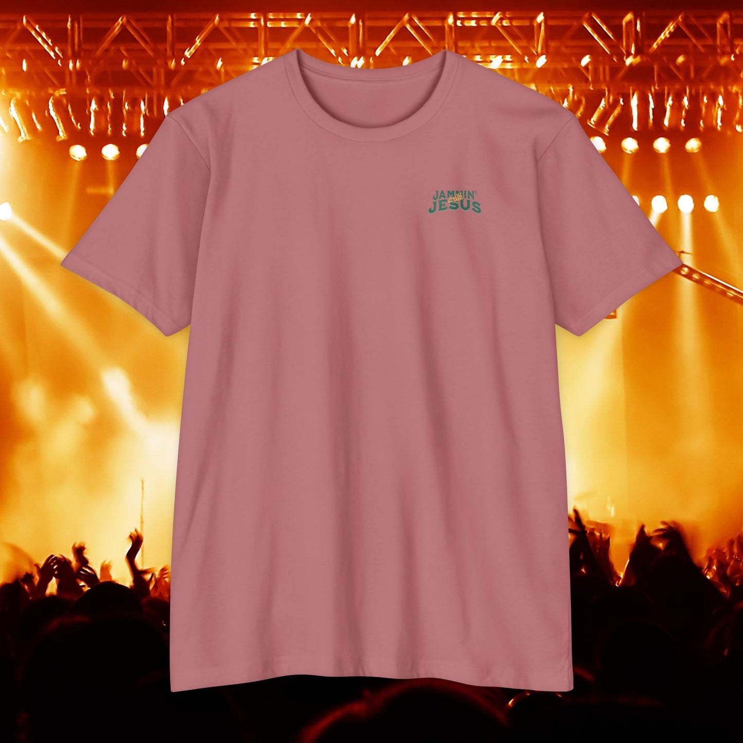 Jammin' Jesus Unisex CVC T-Shirt | Faith-Based Graphic Tee, Music Lover Gift, Casual Wear, Church Outing, Christian Apparel