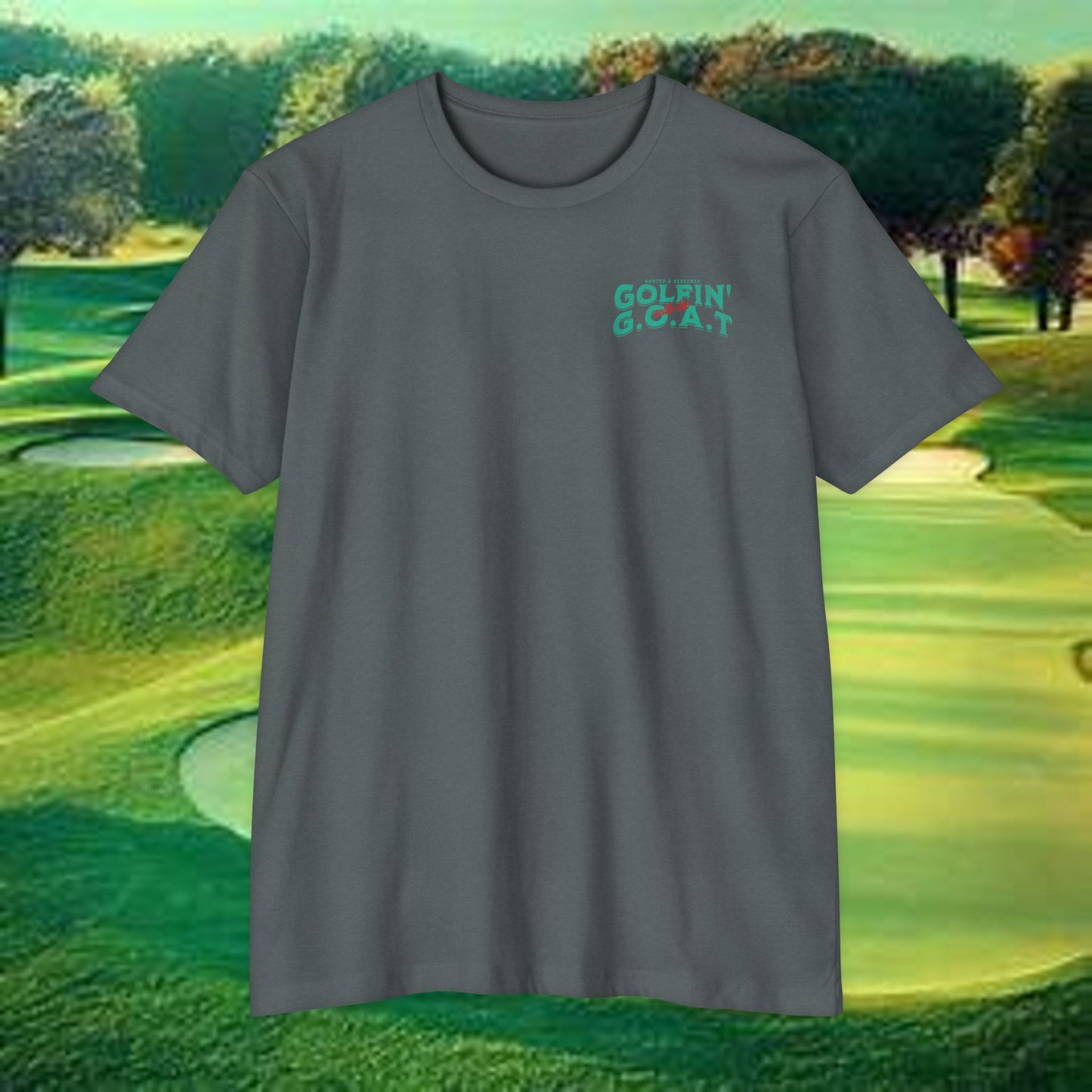 Golfin with the GOAT Tee  Jesus Golf Shirt, Mulligan Grace Christian Tee