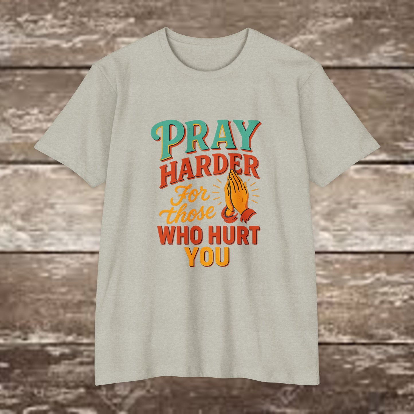 “Pray Harder” Christian Streetwear Tee – Next Level 6210 Premium Fitted Shirt