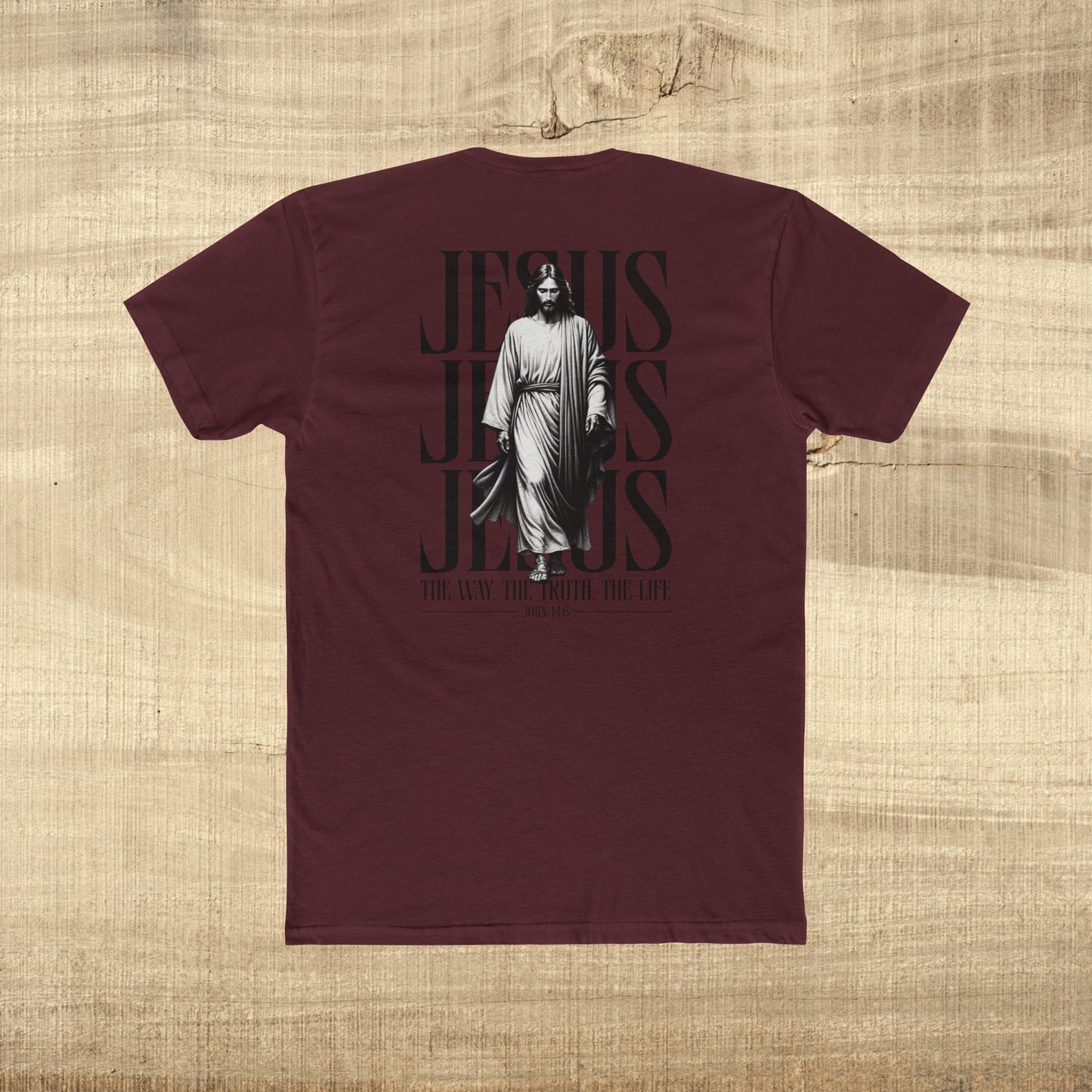 Jesus Typography Shirt John 14 6 Next Level 3600 Christian Graphic Tee