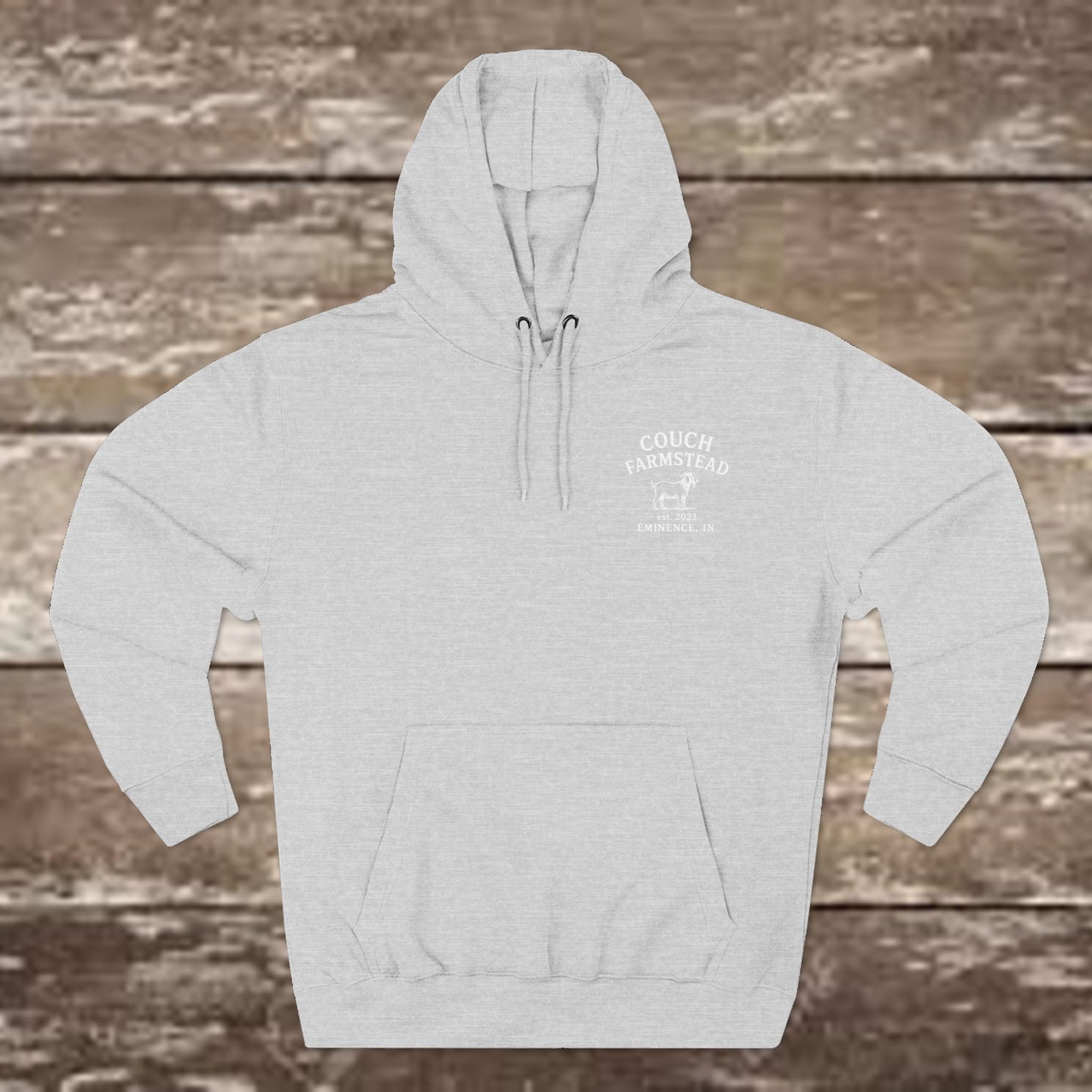 Couch Farmstead Hoodie — Vintage Goat Farm Logo Pullover