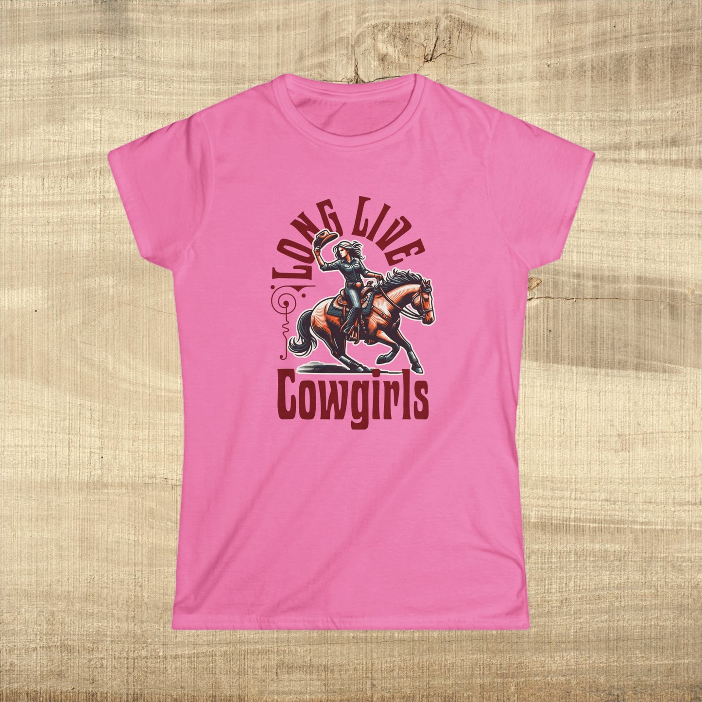 Long Live Cowgirls Women's Softstyle Tee, Western Fashion Shirt, Country Style Tee, Gift for Cowgirl, Rodeo Outfit, Casual Wear