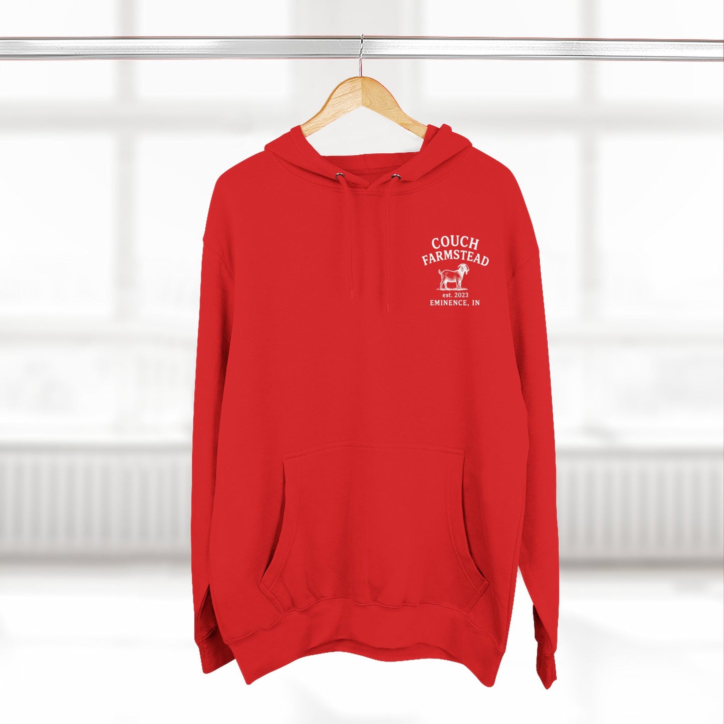 Couch Farmstead Hoodie — Vintage Goat Farm Logo Pullover
