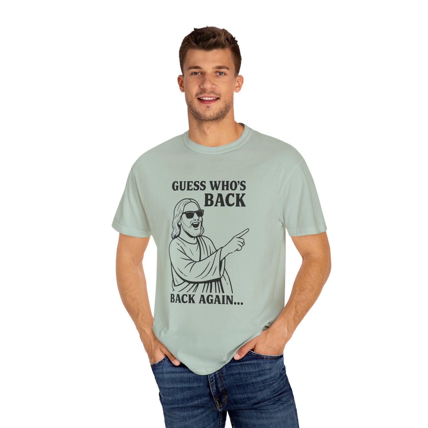 Funny Unisex T-Shirt, "Guess Who's Back" Graphic Tee, Cool Casual Wear, Gift for Friends, Meme Shirt