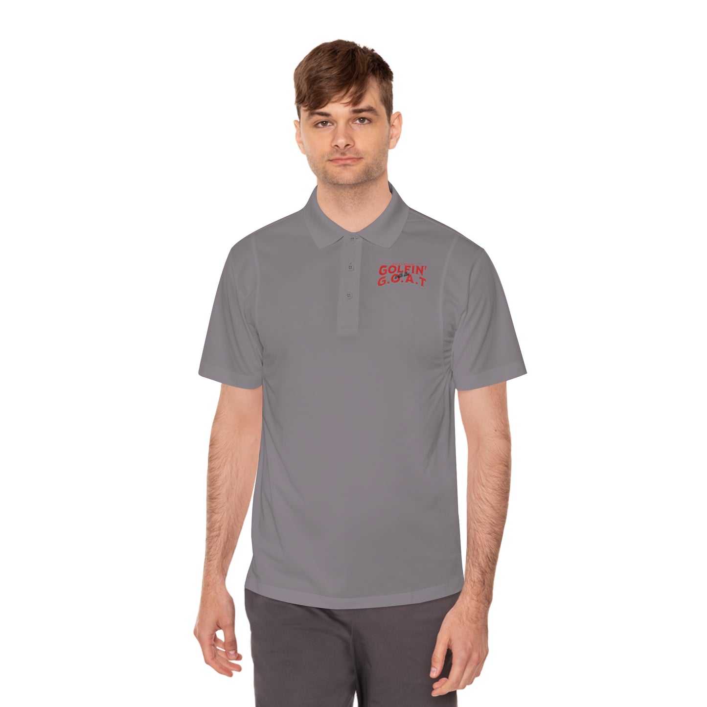 Golfing with Jesus Polo Shirt — Men's Faith-Based Golf Polo