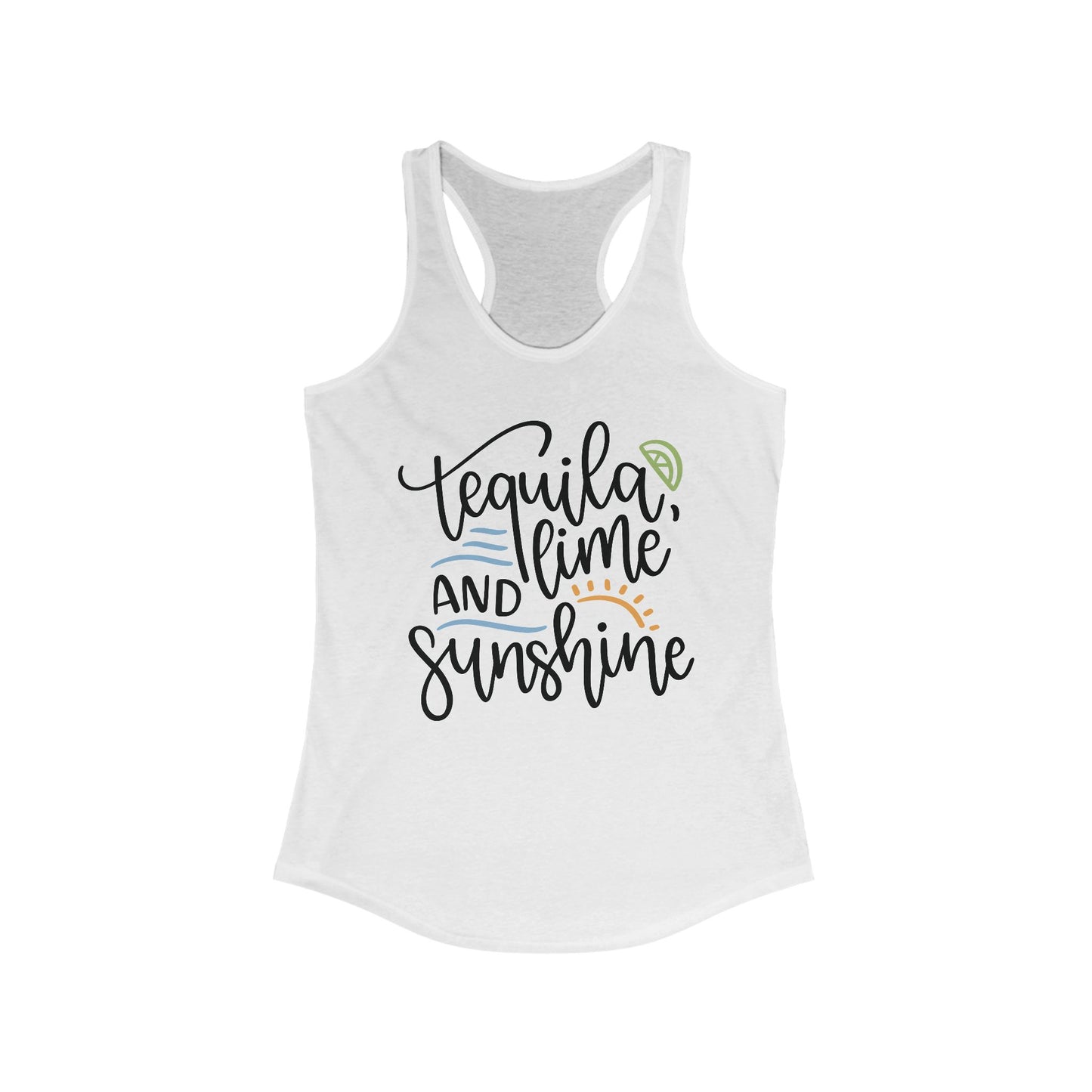 Tequila, Lime and Sunshine Tank Top - Summer Vibes, Beachwear, Gift for Her, Vacation Apparel, Drinking Party Top