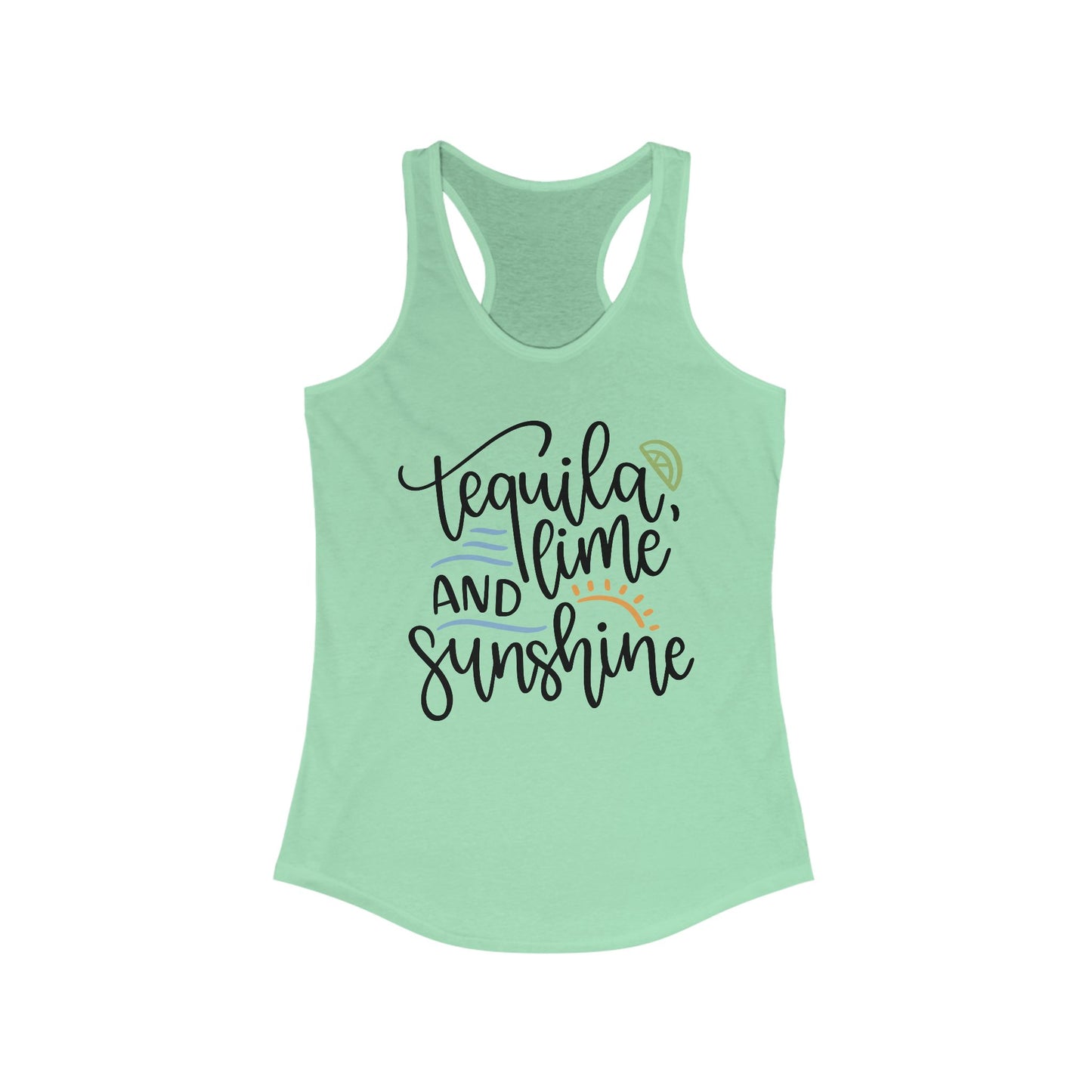 Tequila, Lime and Sunshine Tank Top - Summer Vibes, Beachwear, Gift for Her, Vacation Apparel, Drinking Party Top