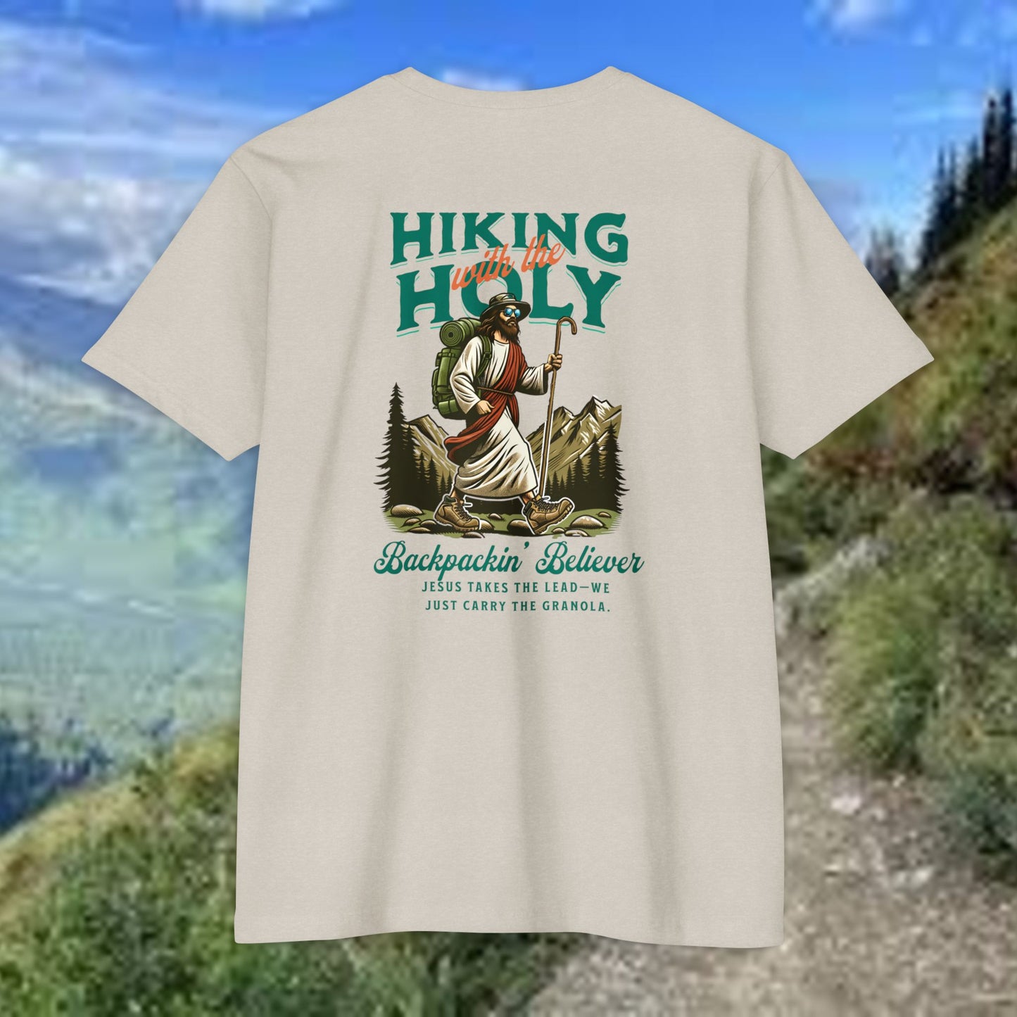 Hiking Holy Unisex T-Shirt – Faith-Inspired Outdoor Adventure Tee