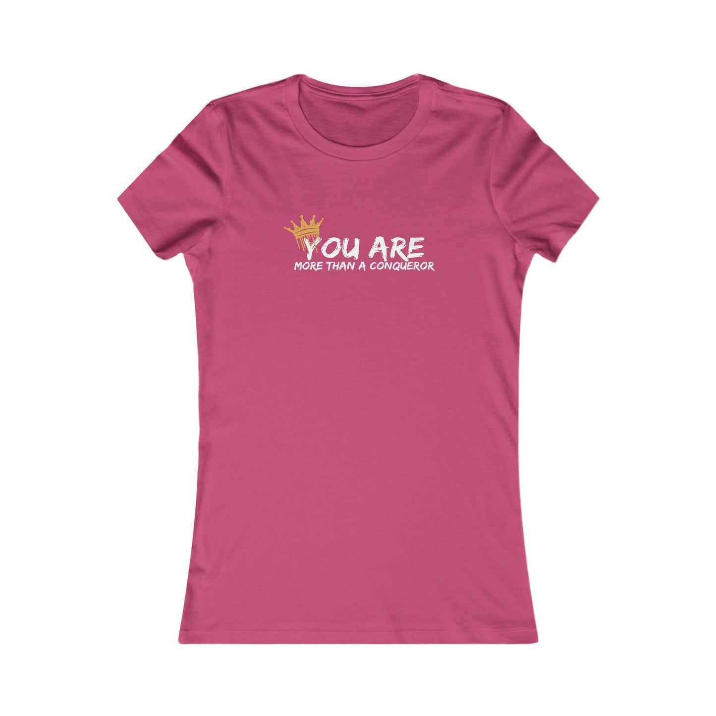 You Are More Than a Conqueror T-Shirt | Christian Scripture Crown Design