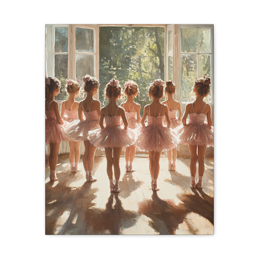 Ballet Dancers Wall Art Canvas Print, Perfect for Dance Studios, Kids Room Decor, Gift for Dancers and Ballet Lovers, Elegant Home Decor