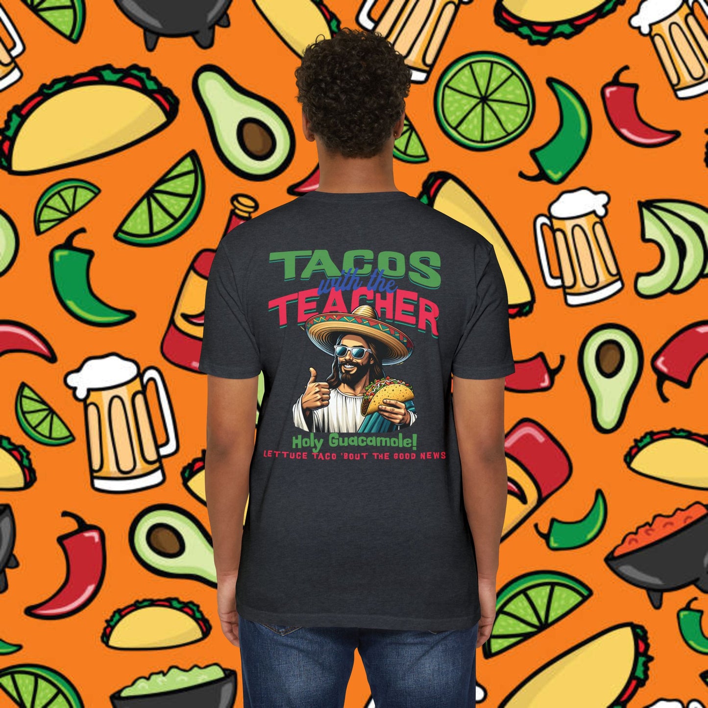 Fun Taco Jesus T-Shirt | Taco Lover's Gift, Cute Teacher Appreciation Tee, Funny Gift, Casual Wear, Taco Tuesday Shirt