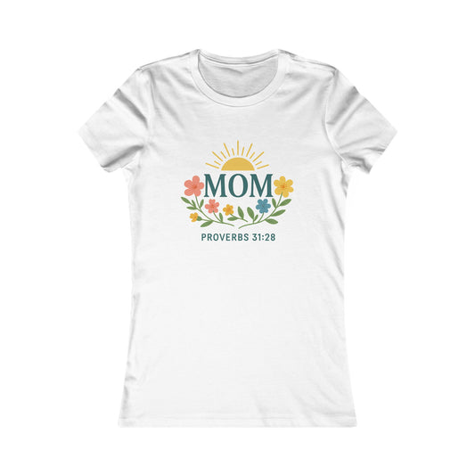 Floral Mom Tee - Proverbs 31:28