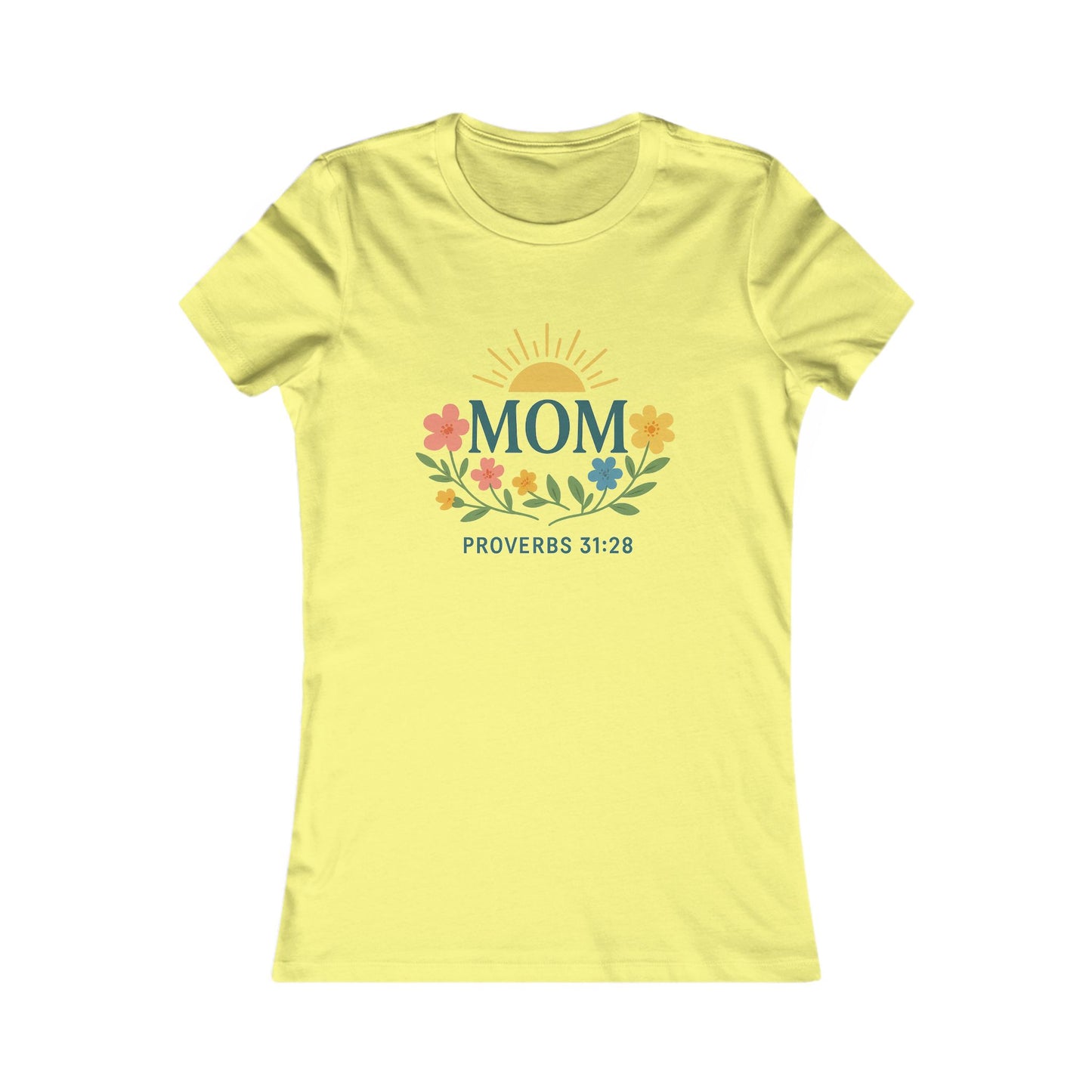 Floral Mom Tee - Proverbs 31:28