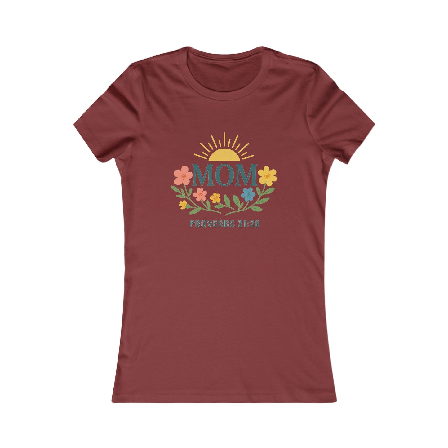 Floral Mom Tee - Proverbs 31:28