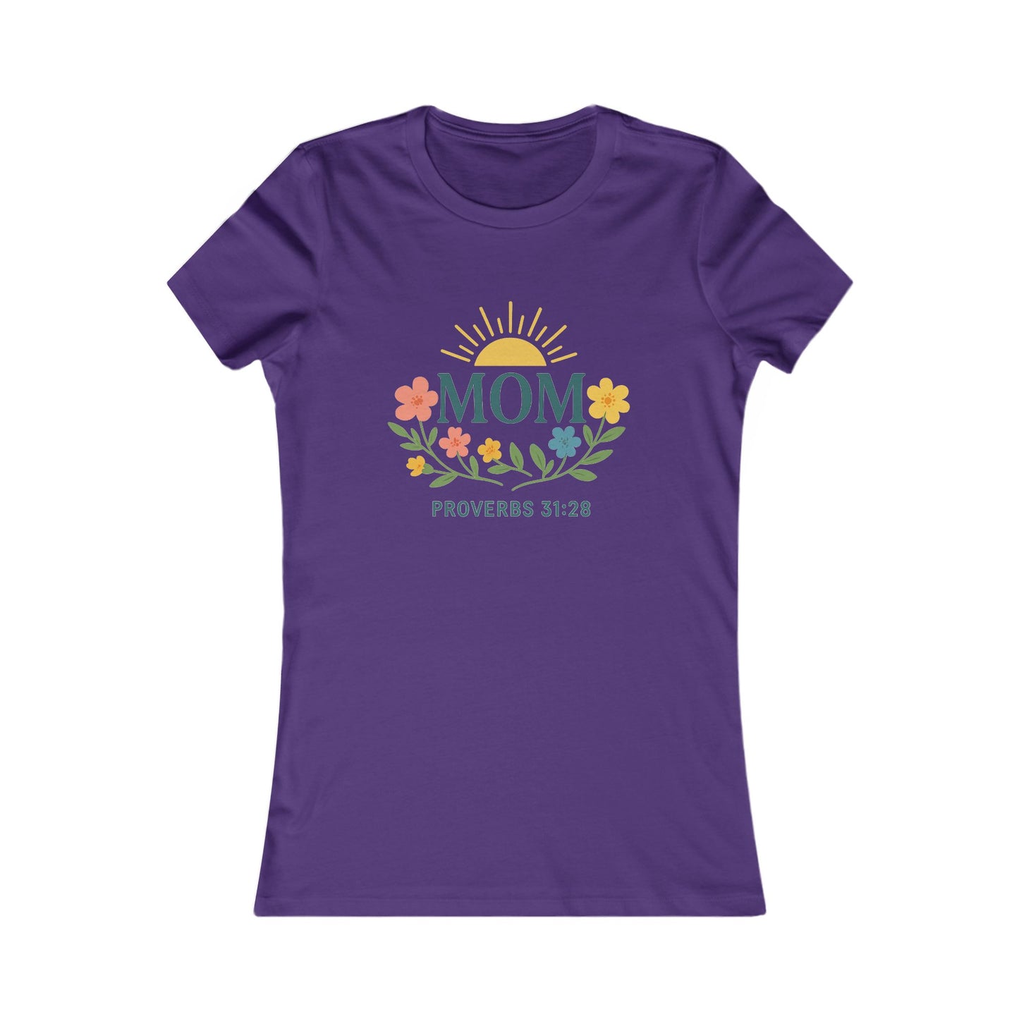 Floral Mom Tee - Proverbs 31:28