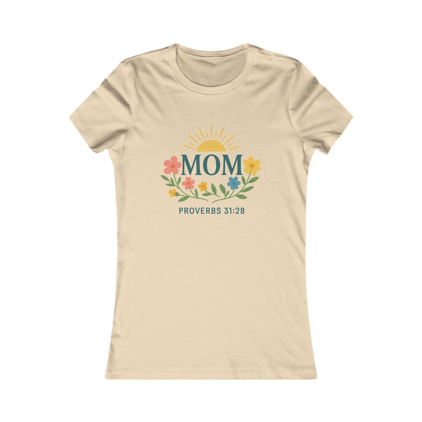 Floral Mom Tee - Proverbs 31:28