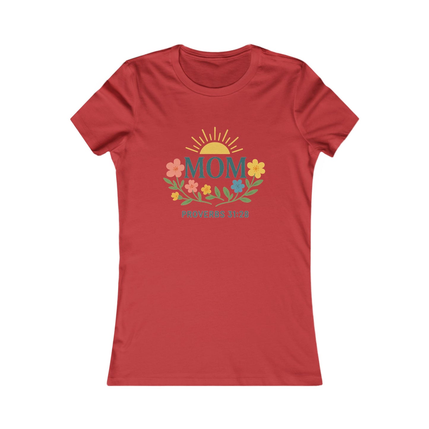 Floral Mom Tee - Proverbs 31:28