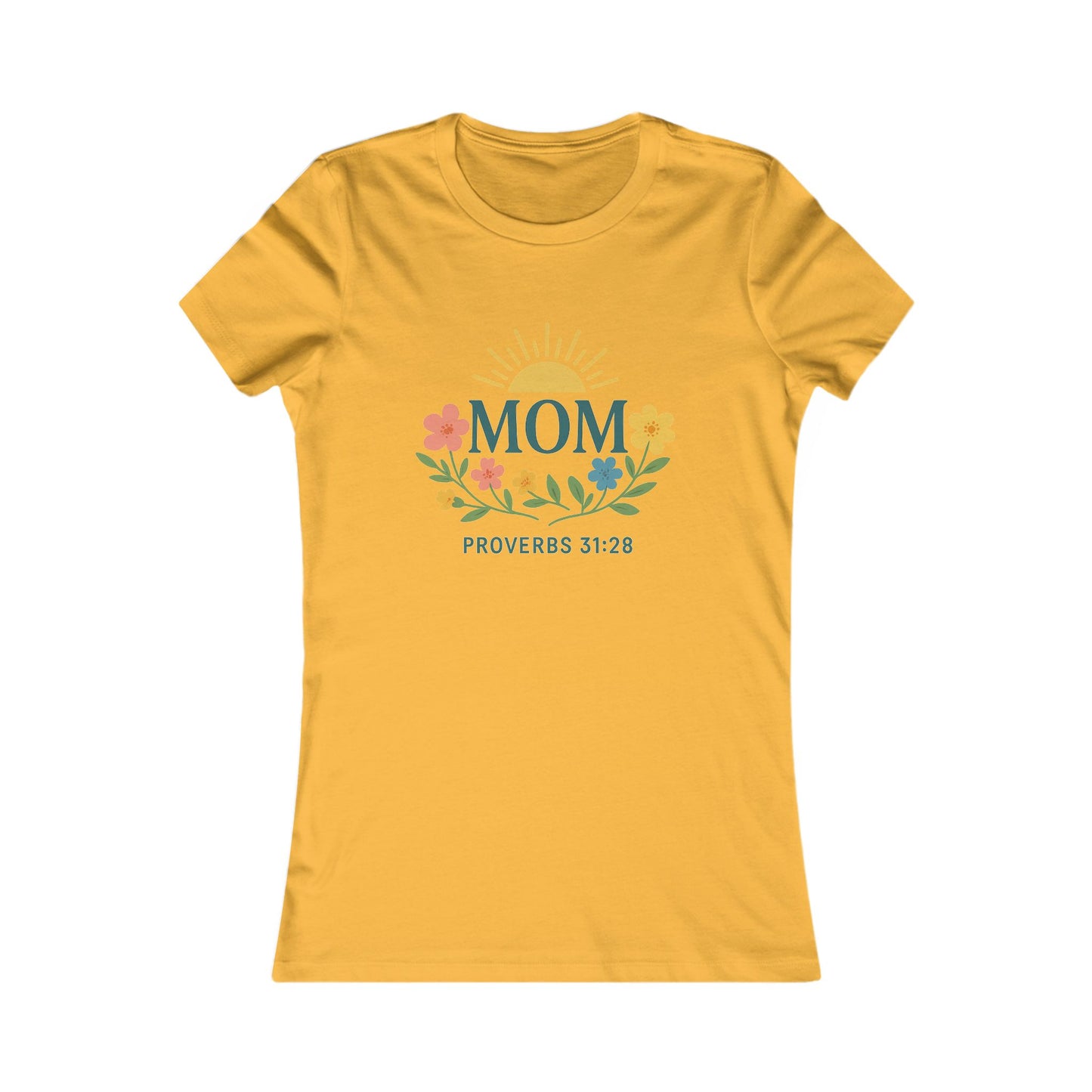 Floral Mom Tee - Proverbs 31:28