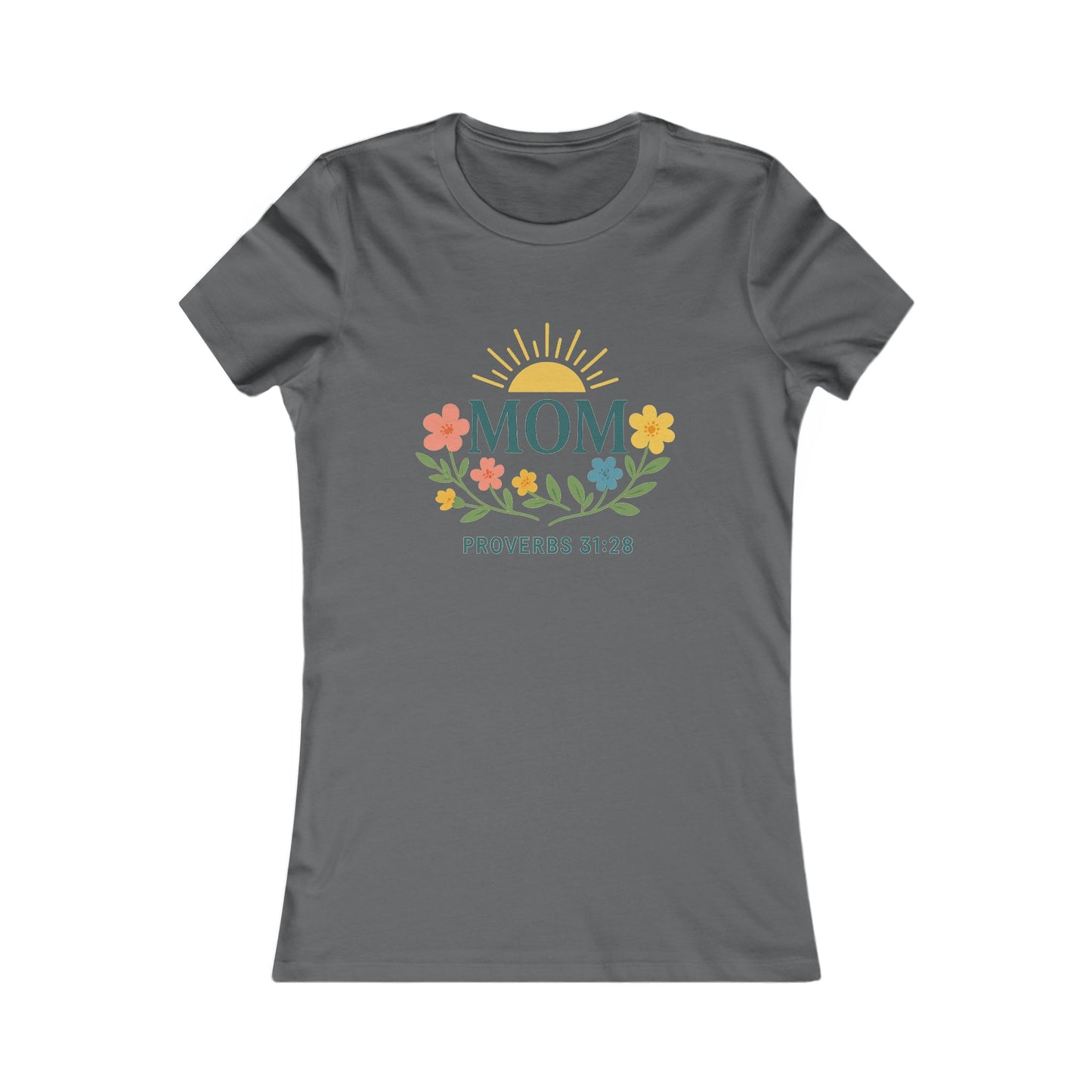 Floral Mom Tee - Proverbs 31:28