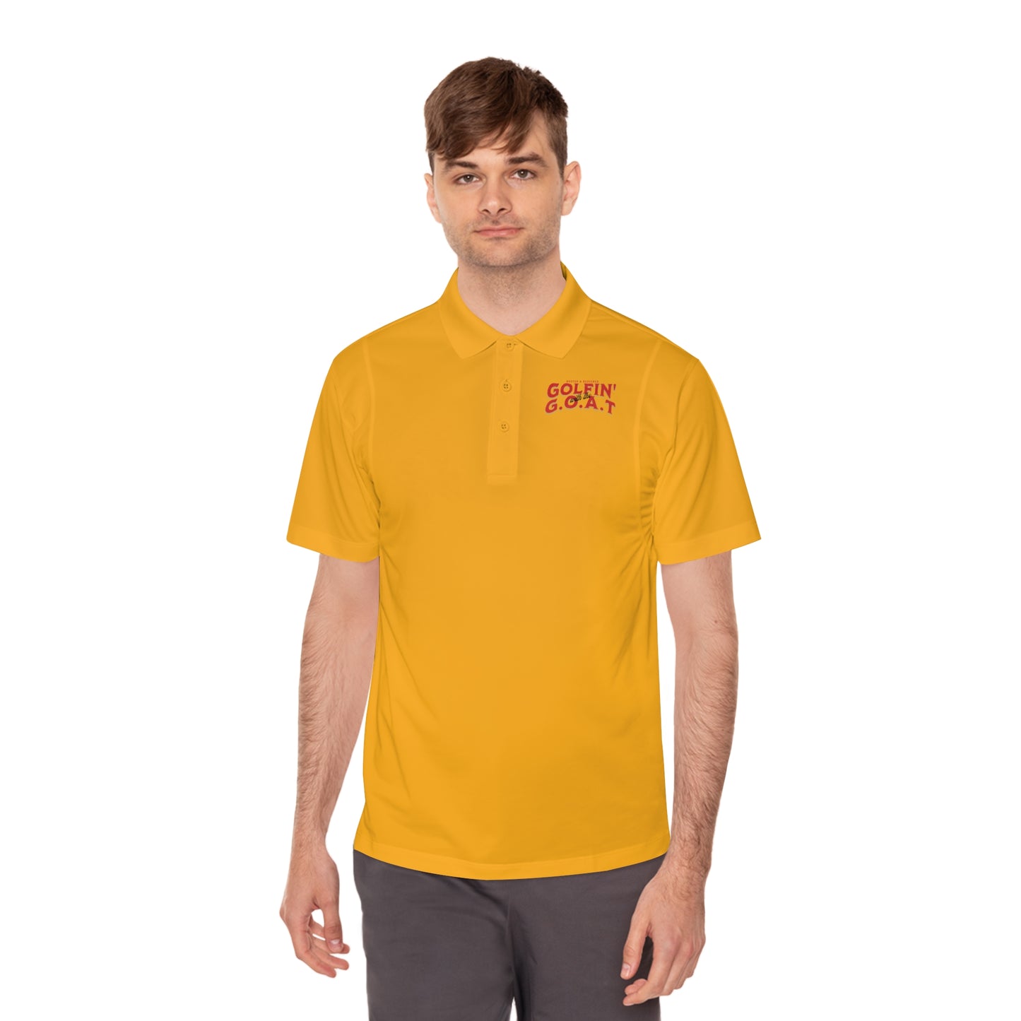 Golfing with Jesus Polo Shirt — Men's Faith-Based Golf Polo