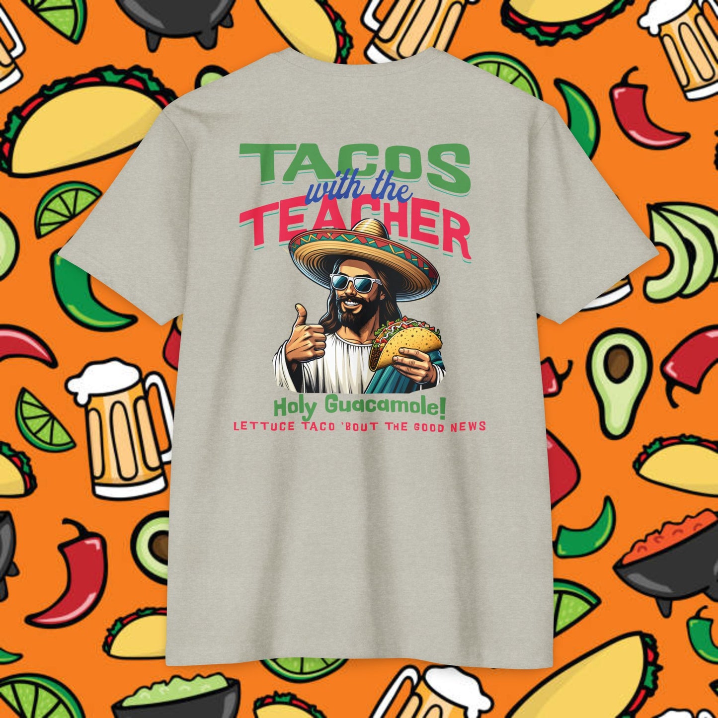 Fun Taco Jesus T-Shirt | Taco Lover's Gift, Cute Teacher Appreciation Tee, Funny Gift, Casual Wear, Taco Tuesday Shirt