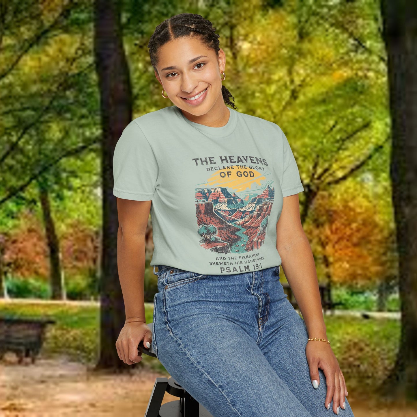 The Heavens Declare the Glory of God – Psalm 19:1 Comfort Colors 1717 Nature Tee